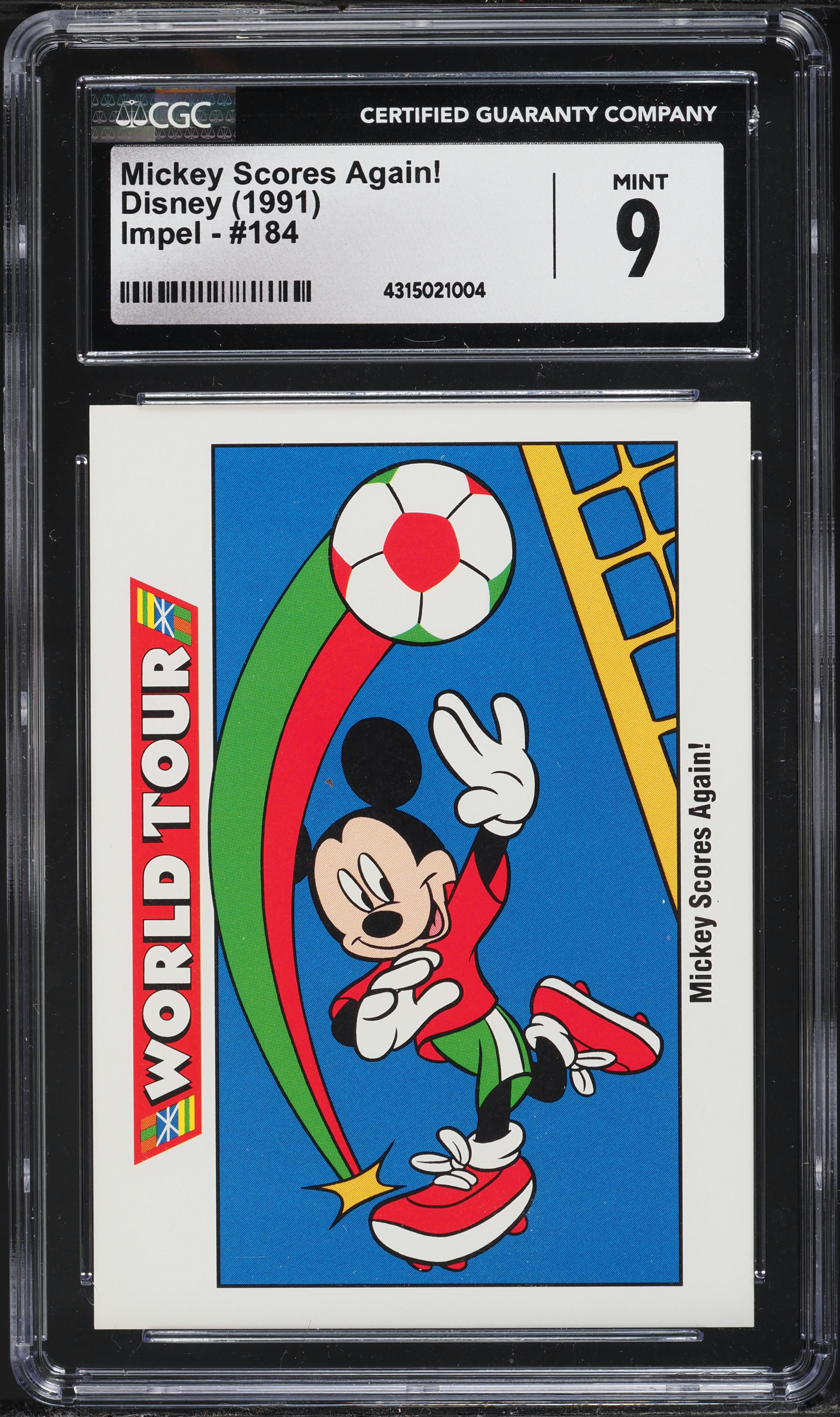 1991 Impel Disney World Tour Mickey Scores Again! #184 CGC 9 MINT