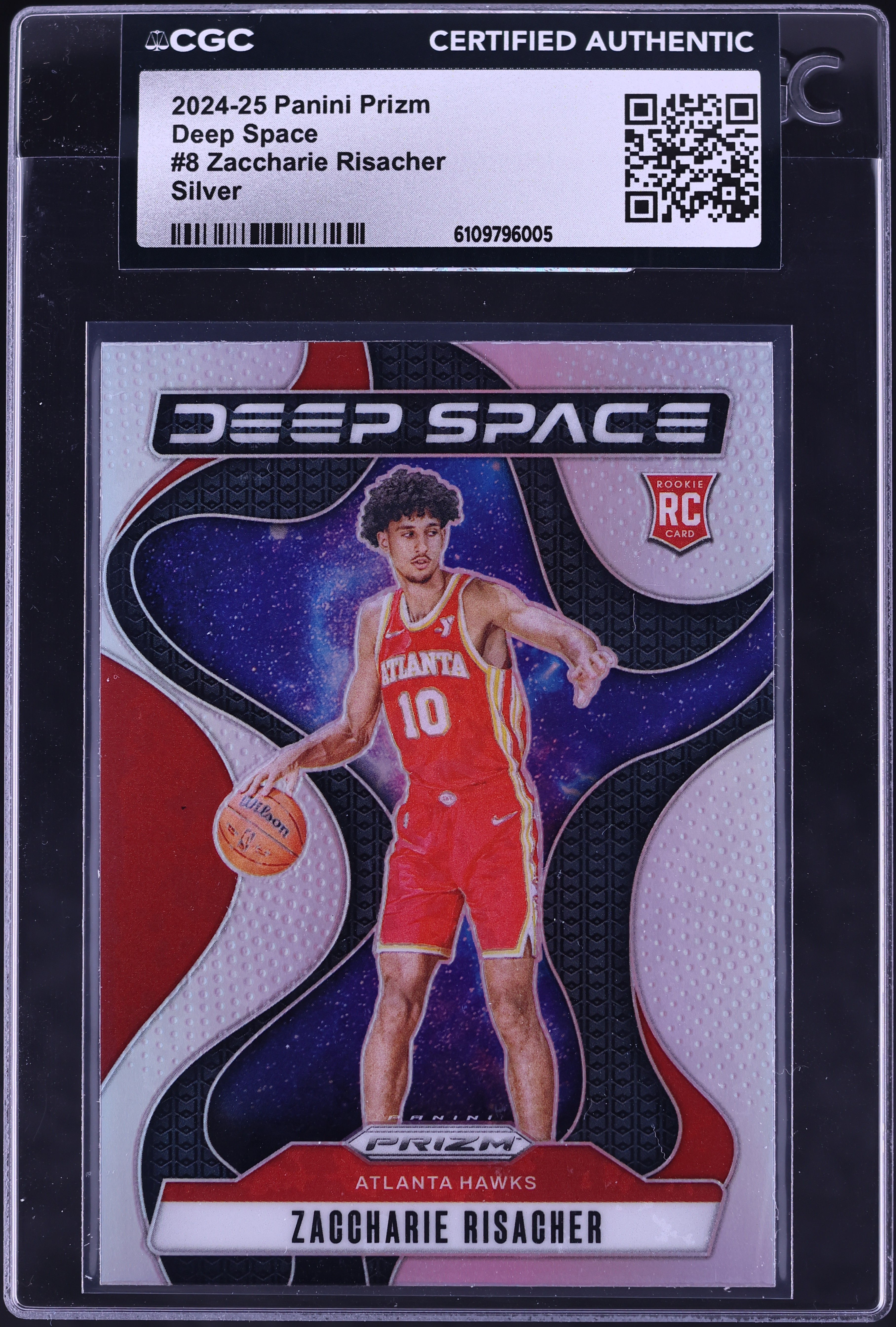 2024 Panini Prizm Deep Space Silver Zaccharie Risacher ROOKIE #8 
