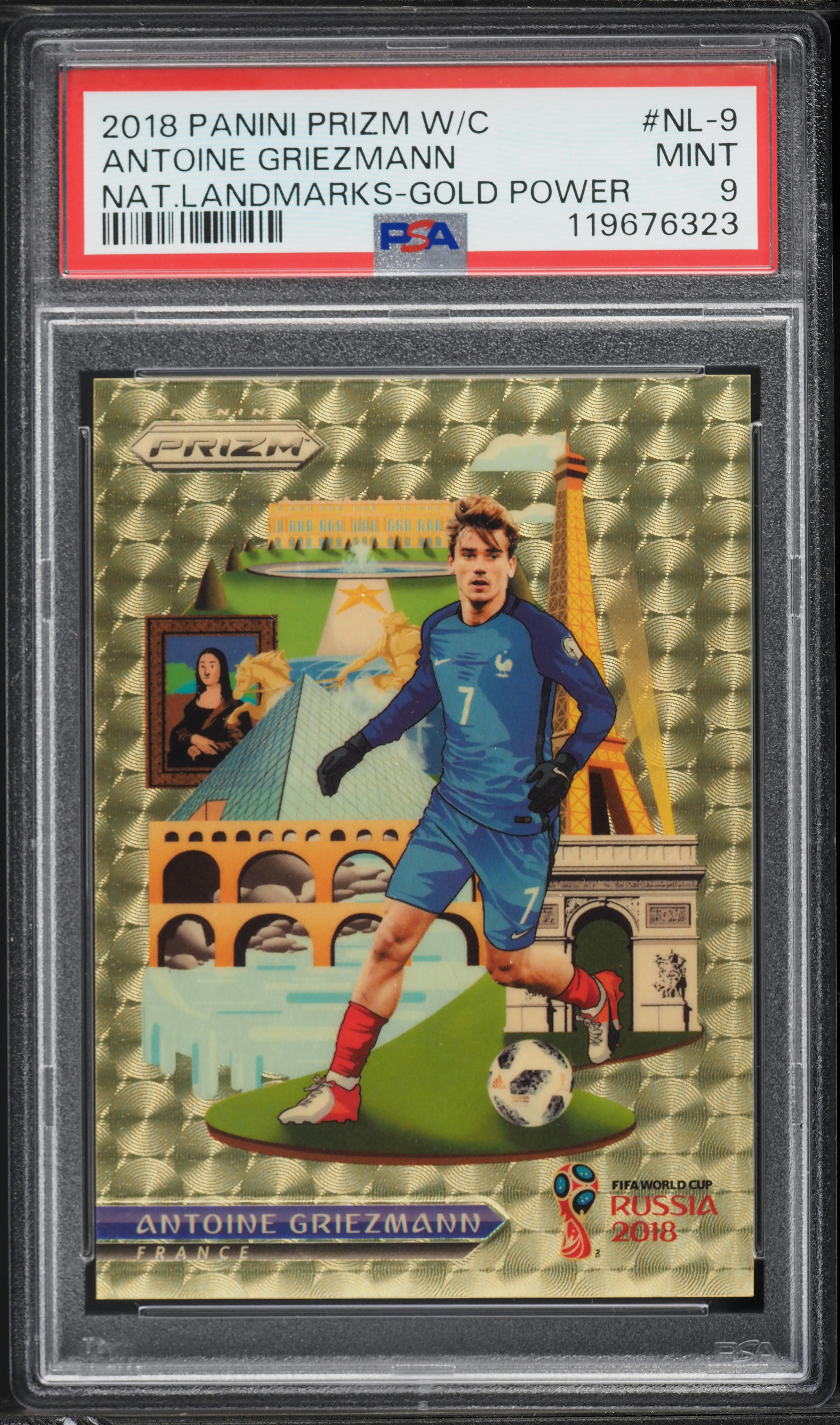 2018 Panini Prizm World Cup National Landmarks Gold Power Antoine