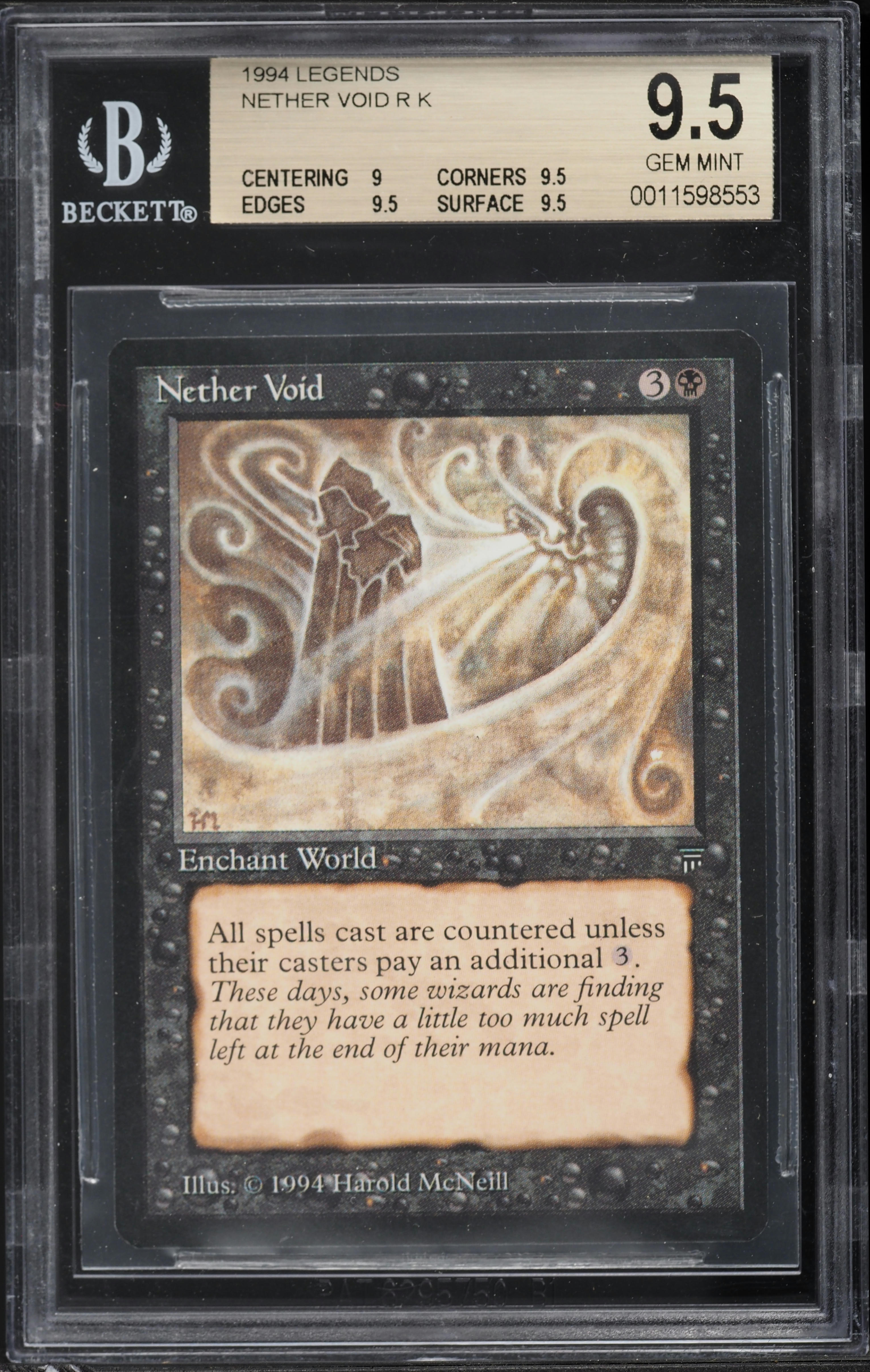 1994 Magic The Gathering MTG Legends Nether Void BGS 9.5 GEM MINT 