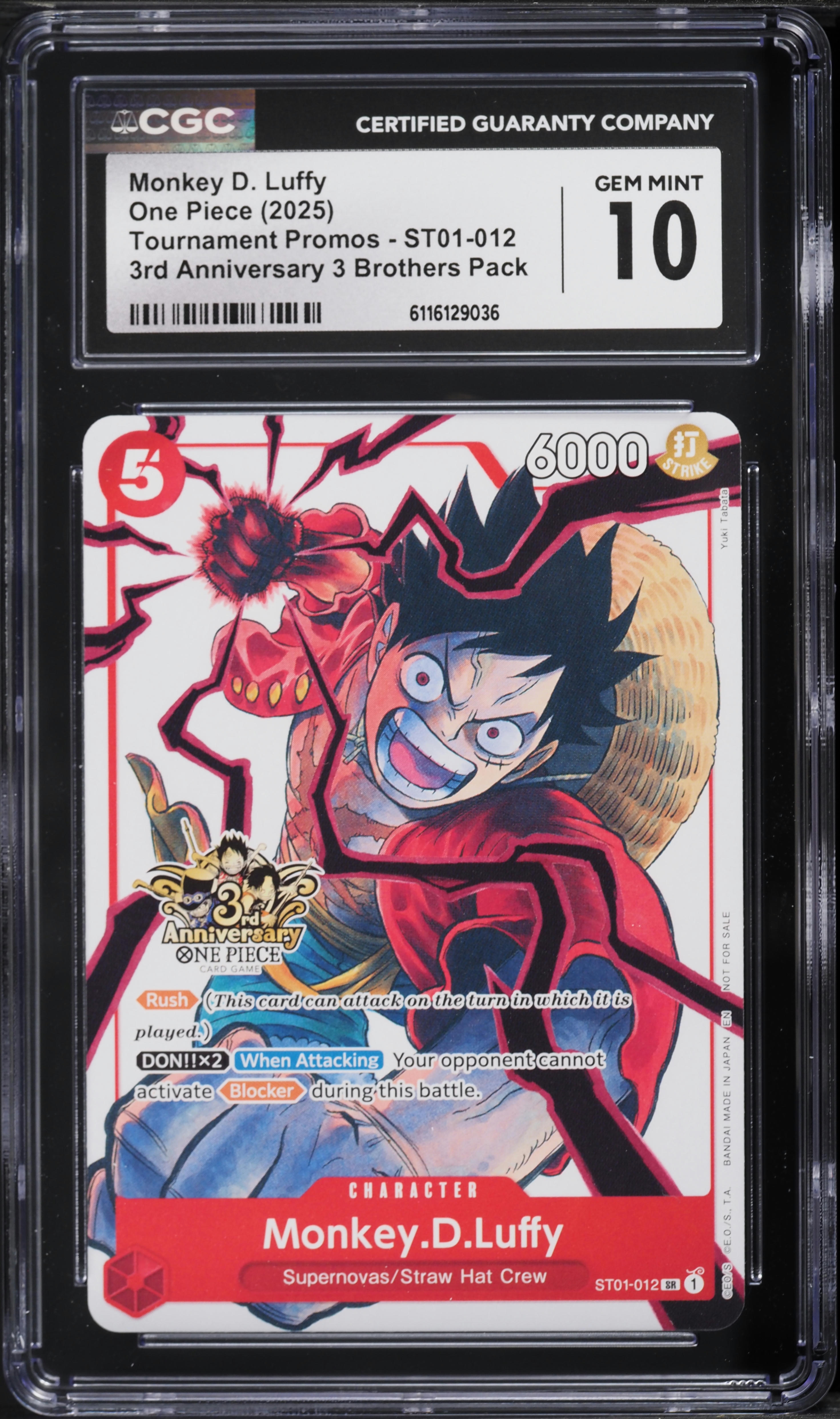 2025 One Piece Tournament Promos 3rd Anniversary 3 Brothers SR