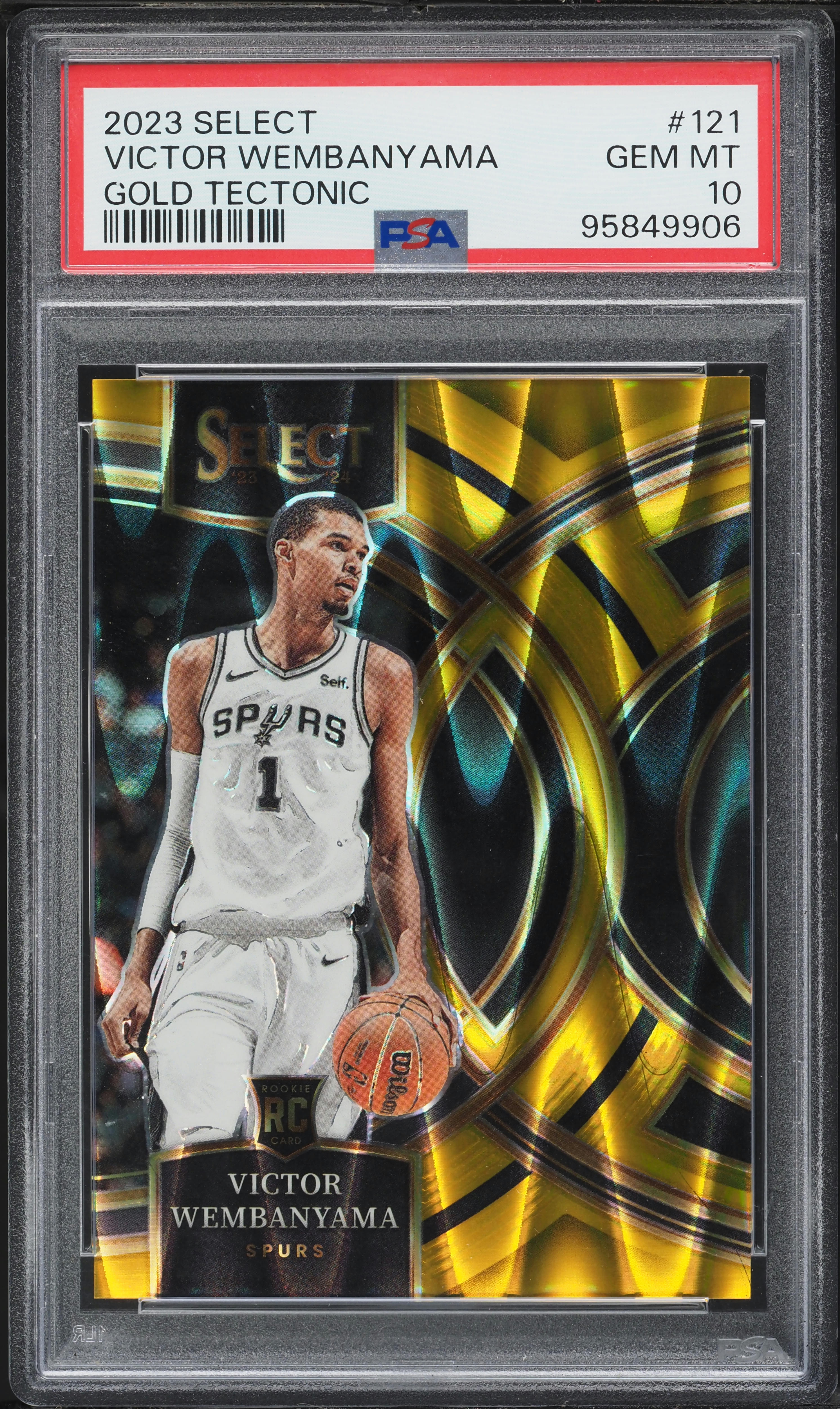 2023 Select Premier Gold Tectonic Victor Wembanyama ROOKIE /10 