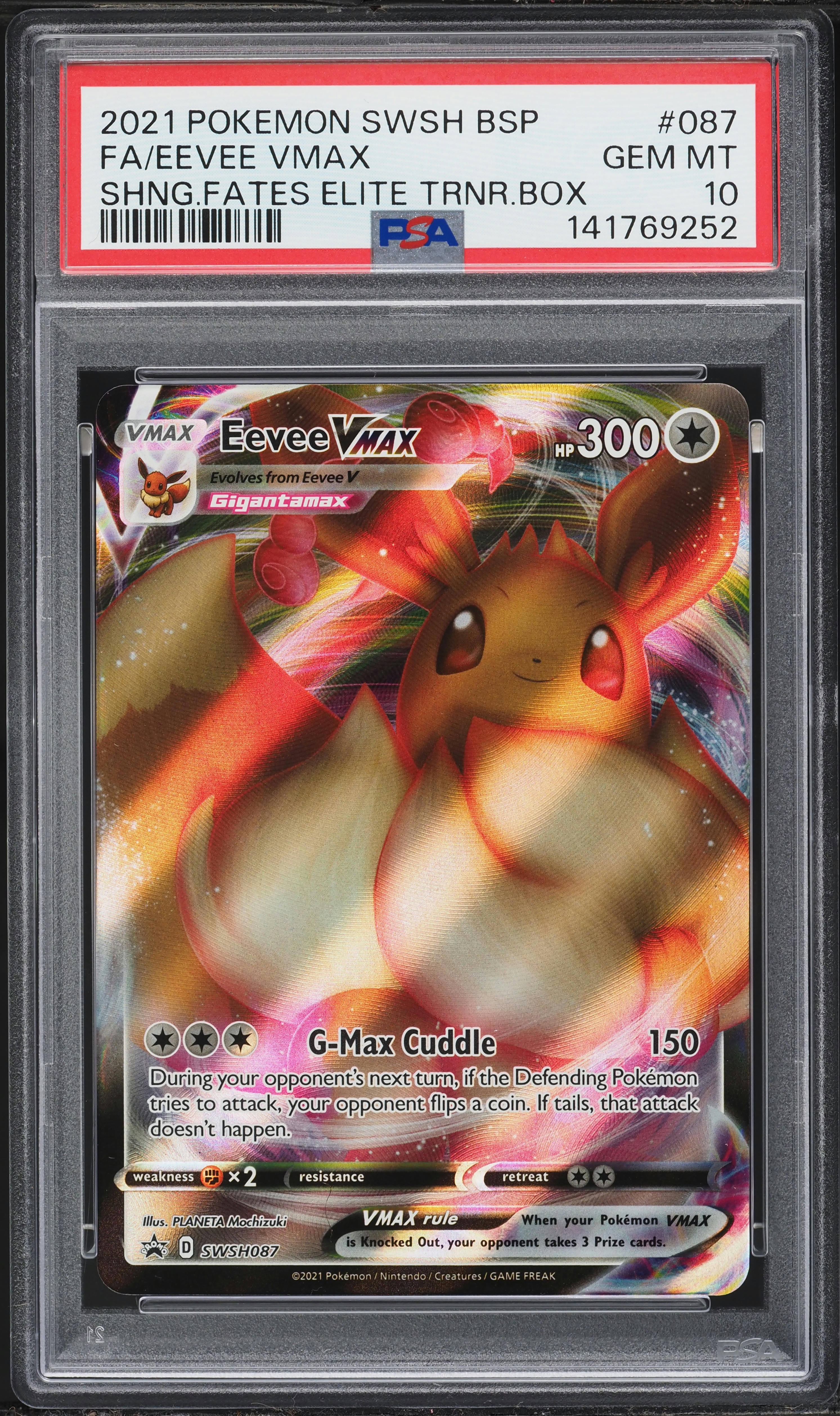 2021 Pokemon Sword & Shield Shining Fates ETB Full Art Eevee VMAX