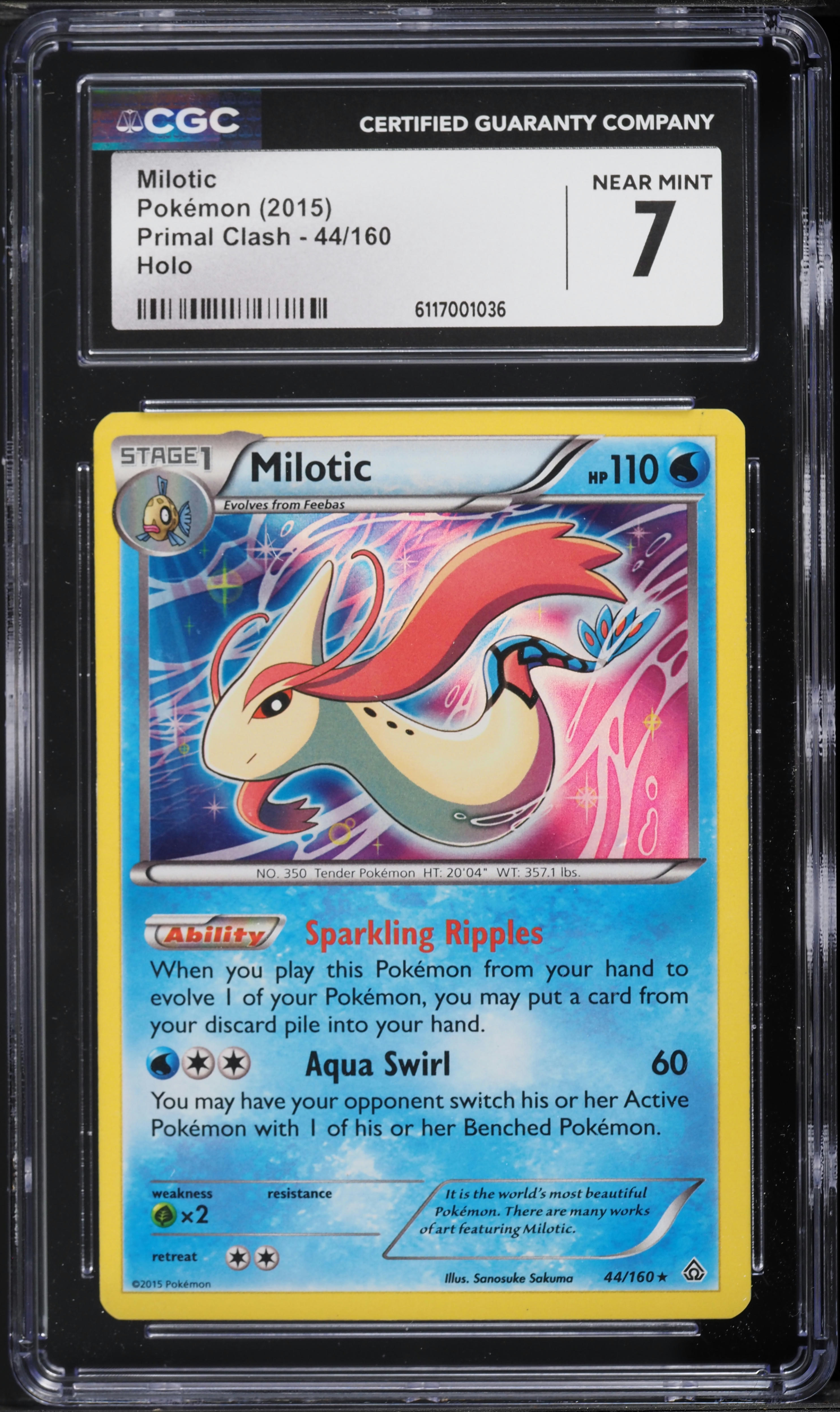 milotic pokemon card value 2015 XY Primal Clash Holo #44 CGC 7 NRMT on Fanatics Collect Rapid Strike Milotic ex #42 Prices |