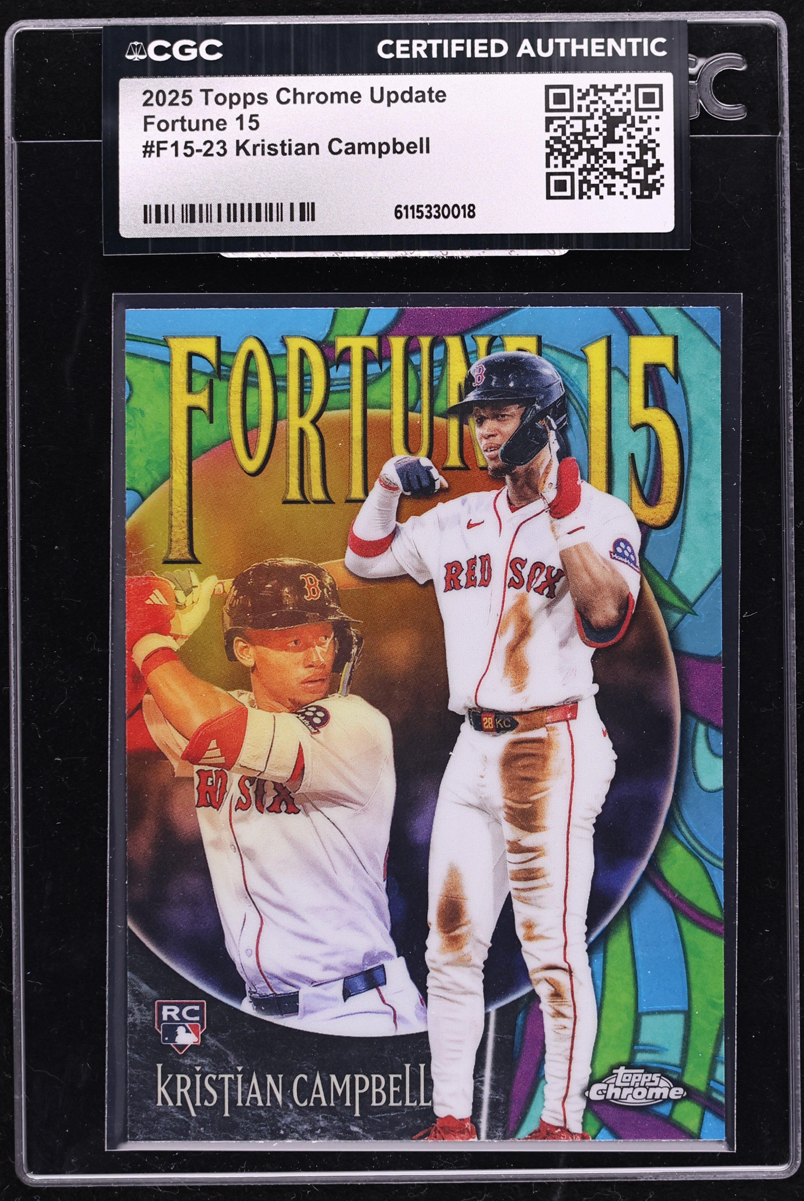 2025 Topps Chrome Update Fortune 15 Kristian Campbell ROOKIE #F15 