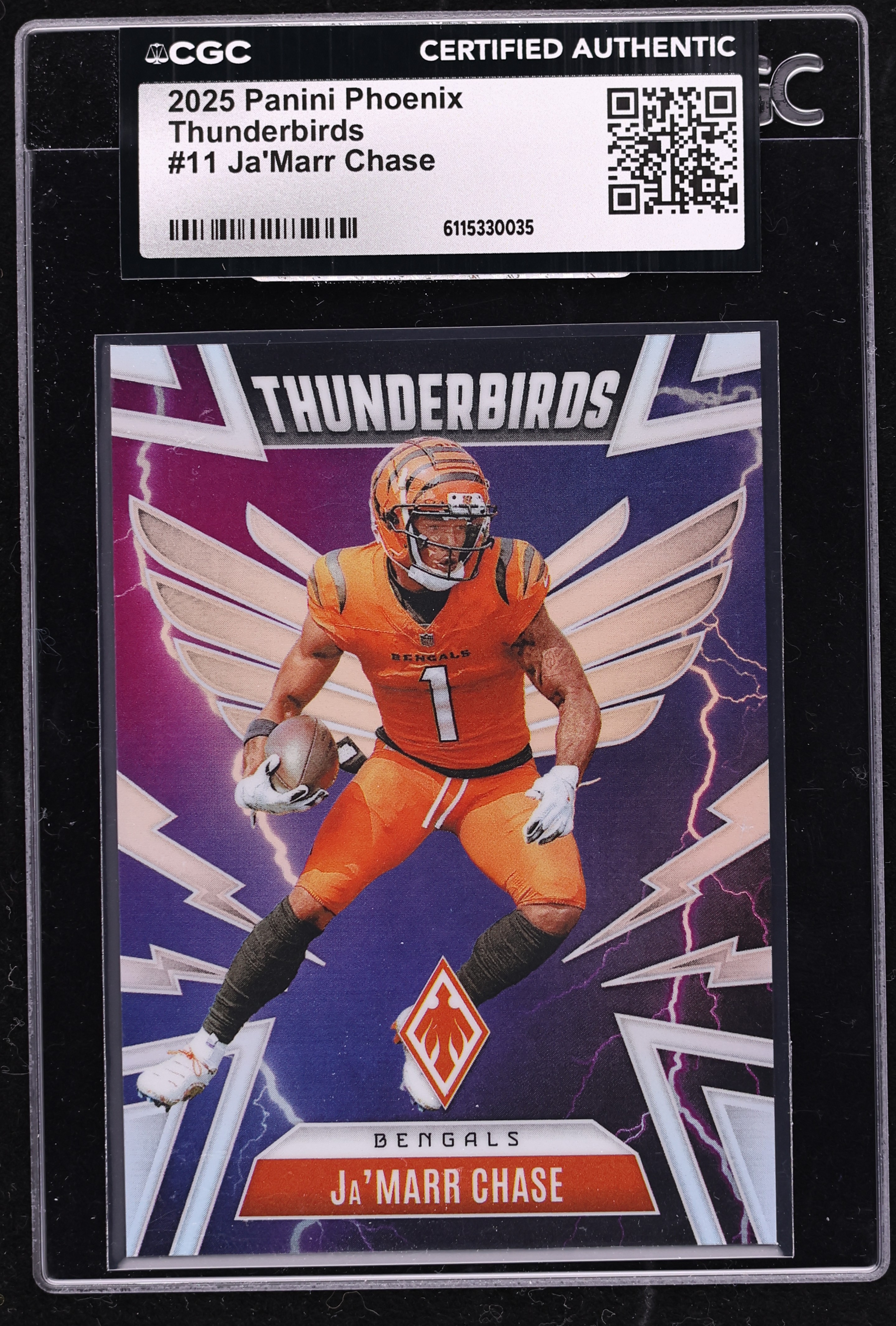 2025 Panini Phoenix Thunderbirds Ja'Marr Chase #11 CGC AUTH on