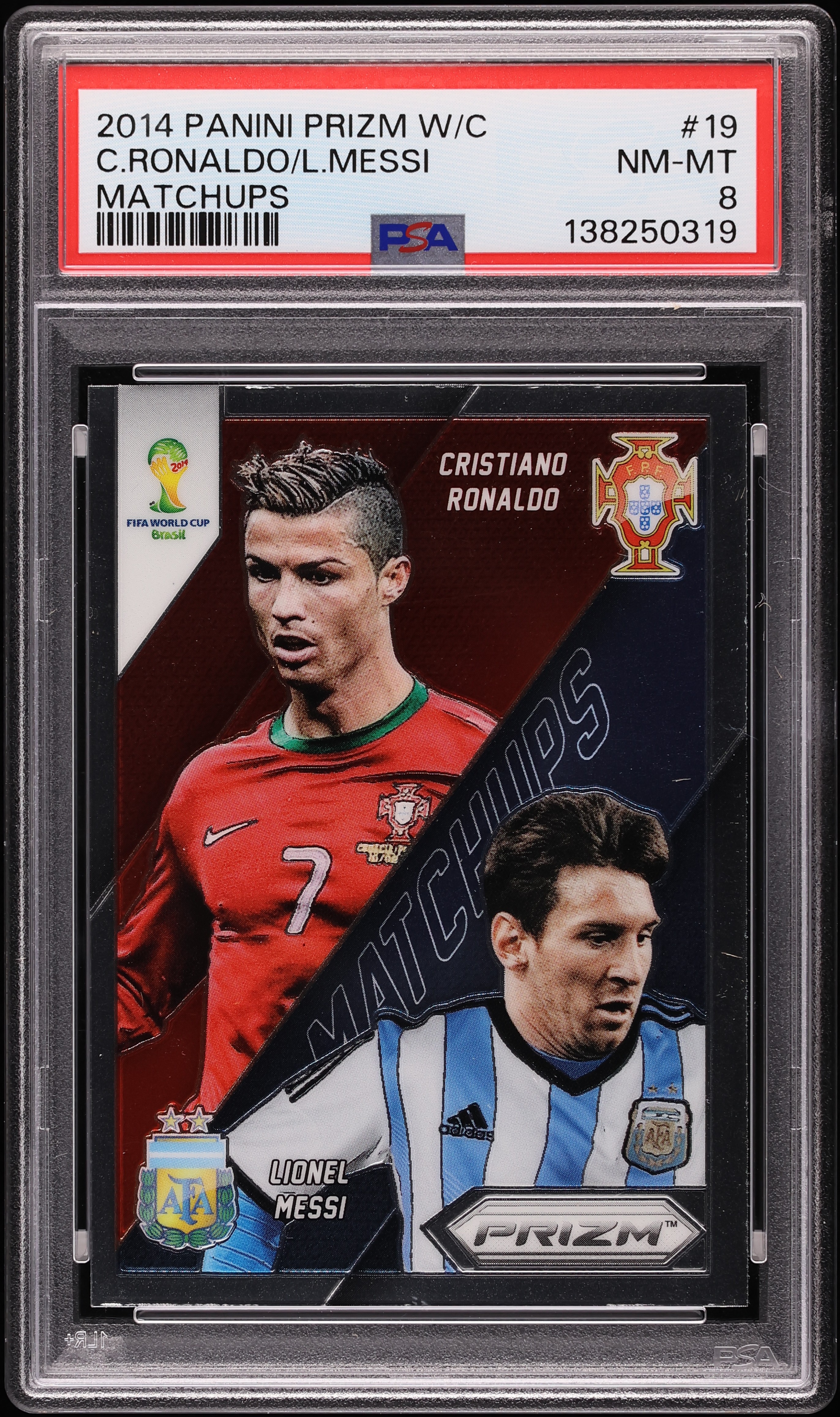 2014 Panini Prizm World Cup Matchups Cristiano Ronaldo Lionel
