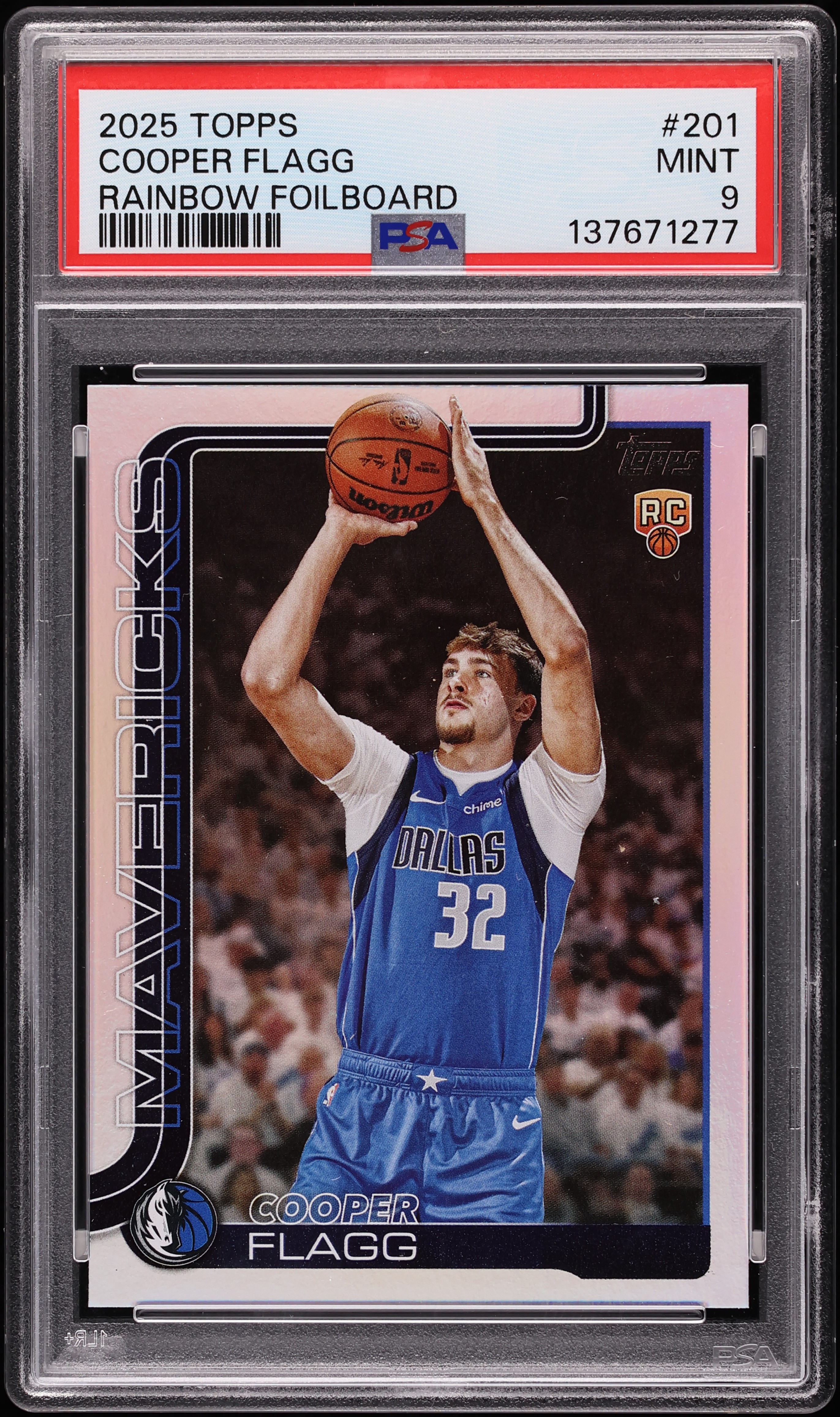 2025 Topps Rainbow Foilboard Cooper Flagg ROOKIE #201 PSA 9 MINT 