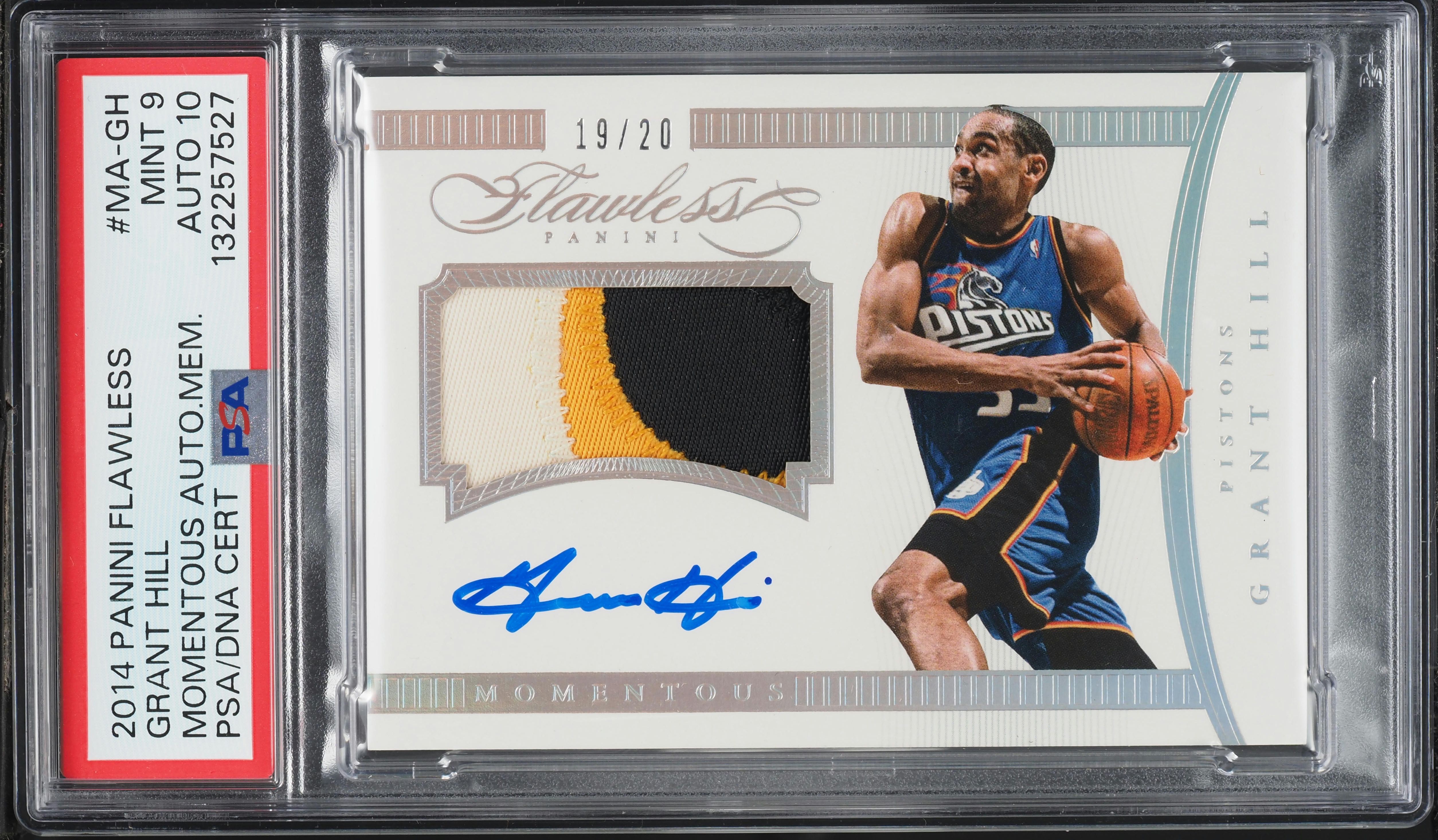 2014 Panini Flawless Momentous Memorabilia Grant Hill PATCH AUTO