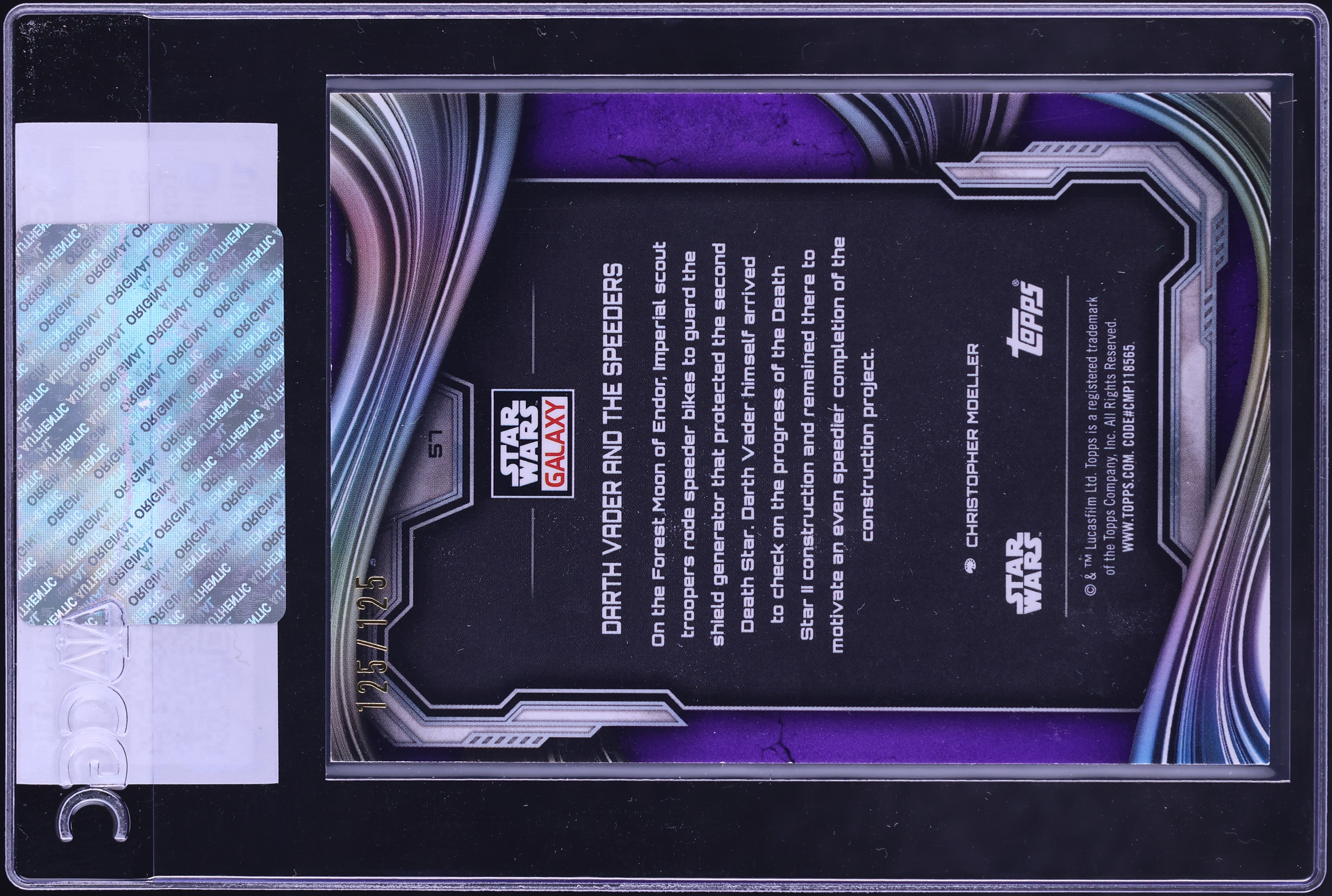 Darth Vader and the Speeders ATOMIC REFRACTOR trading card from 2025 Topps 2025 Topps Chrome Star Wars Galaxy