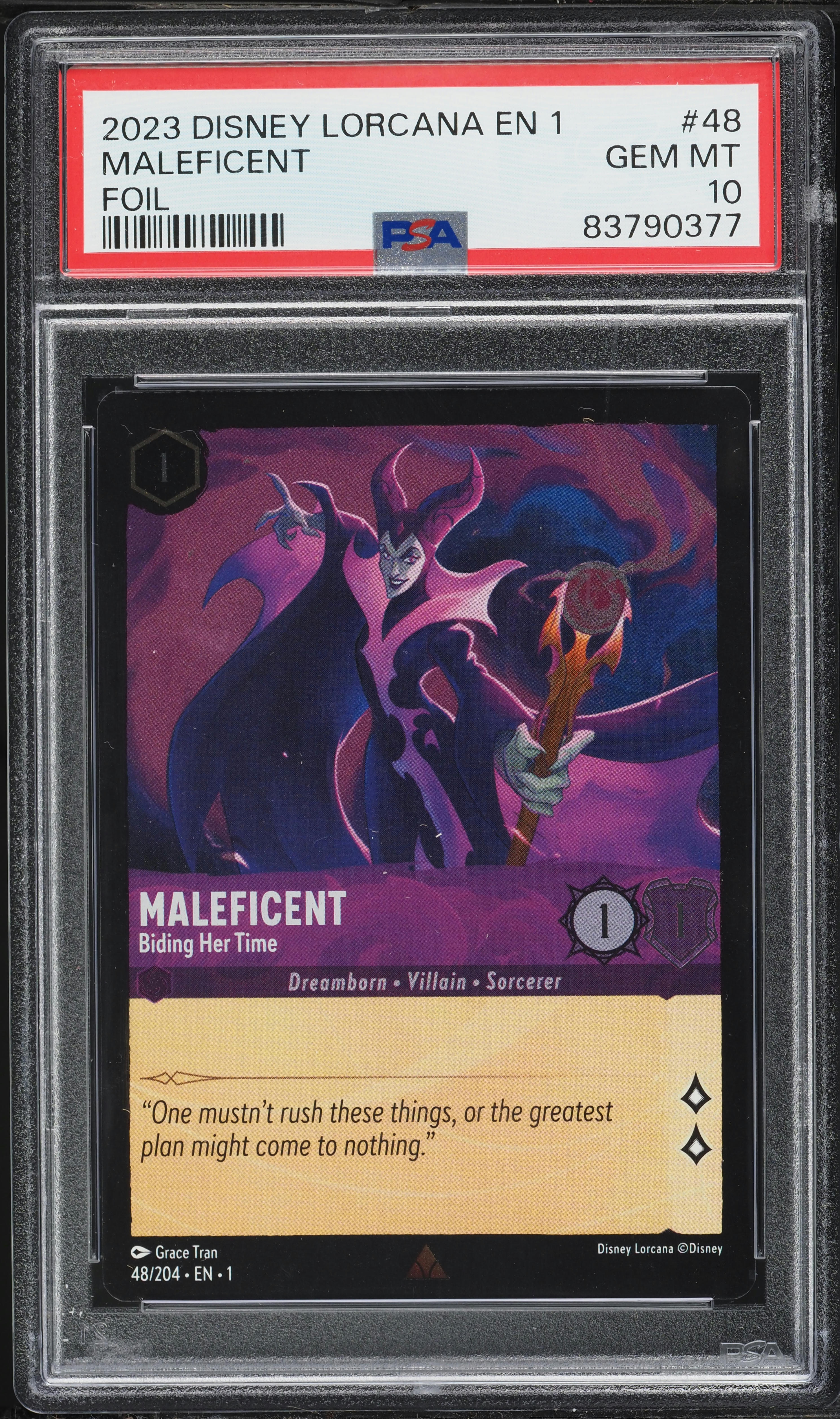 2023 Disney Lorcana The First Chapter Foil Maleficent #48 PSA 10