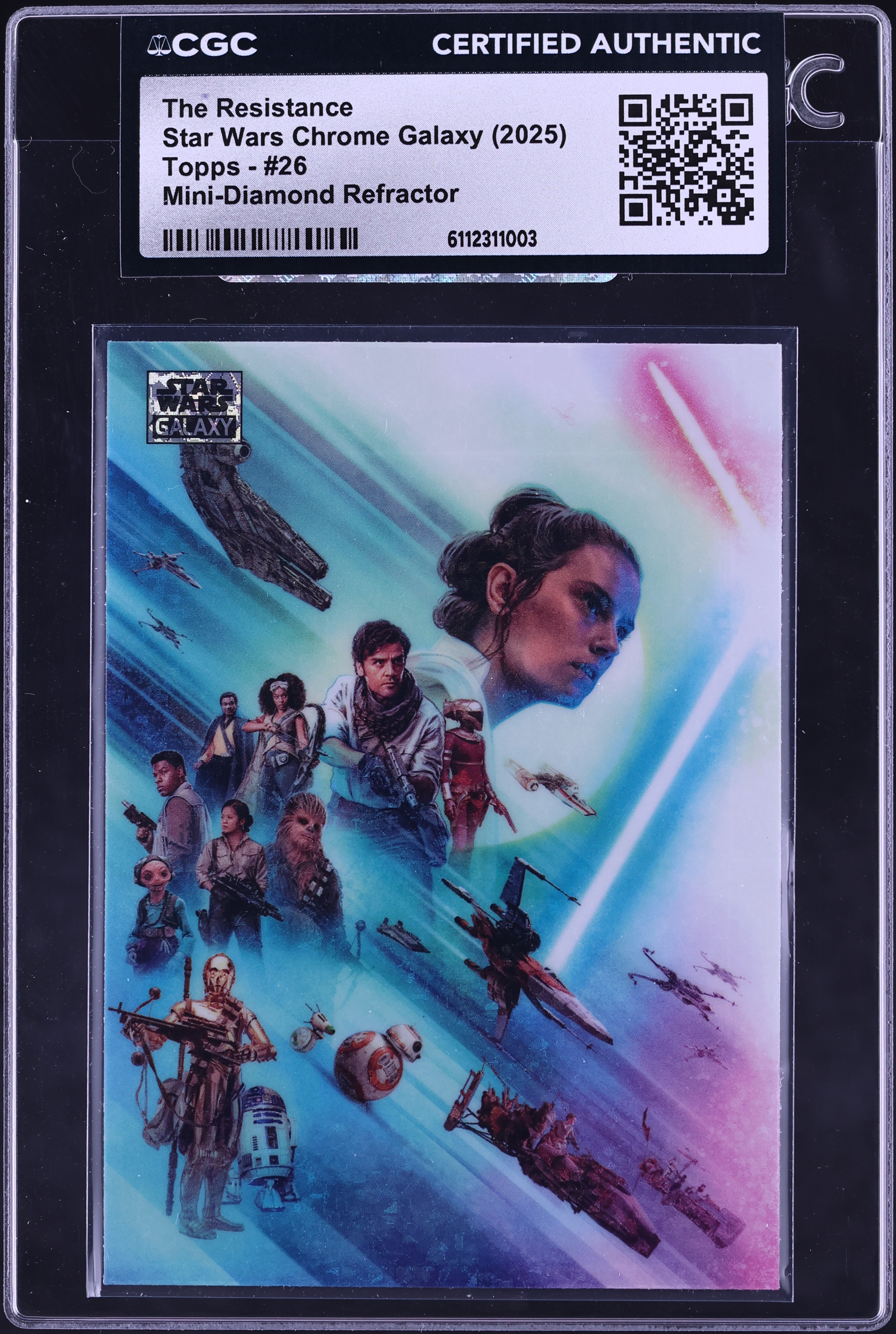 2025 Topps Chrome Star Wars Galaxy Mini-Diamond Refractor The