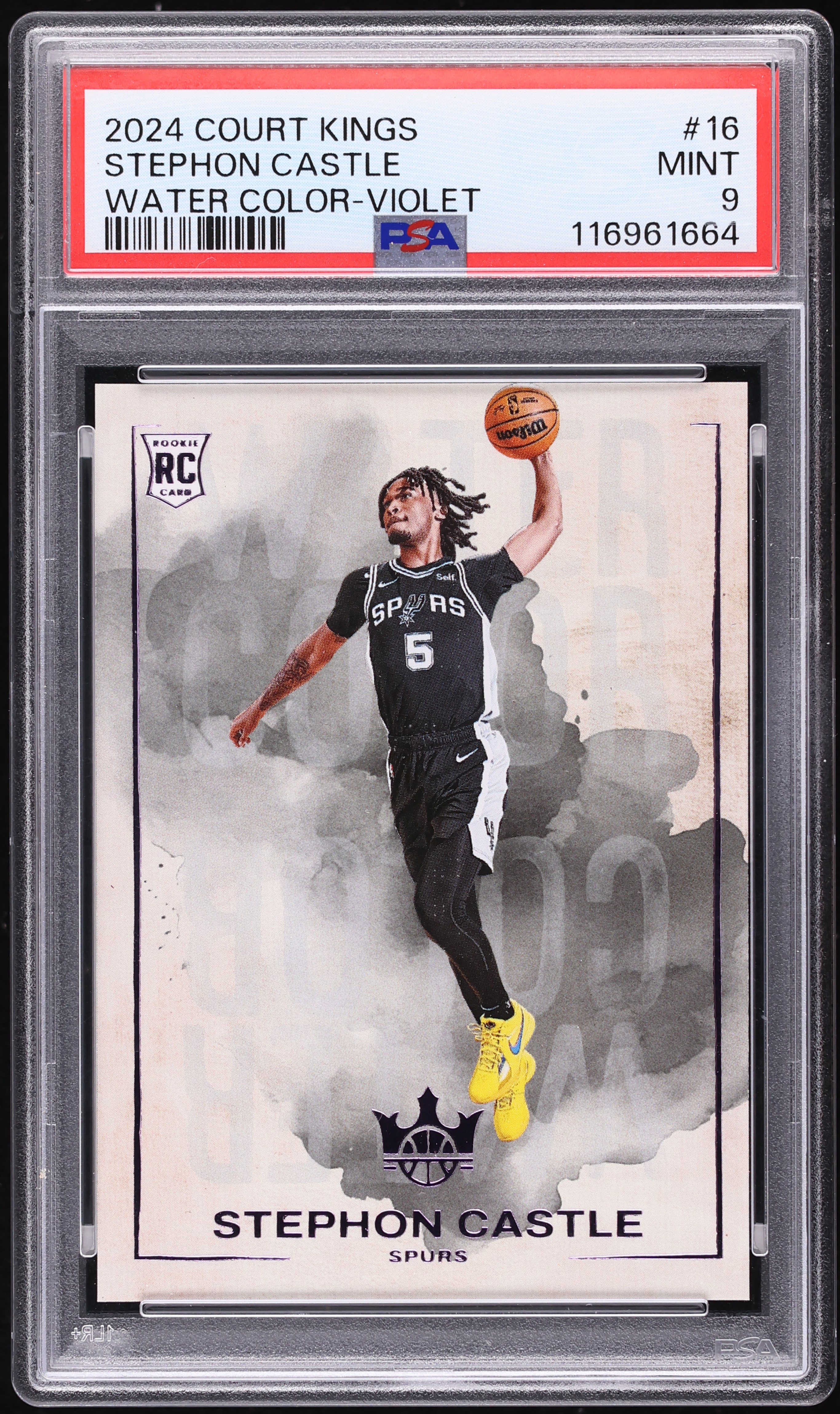 2024 Panini Court Kings Water Color Violet Stephon Castle ROOKIE 