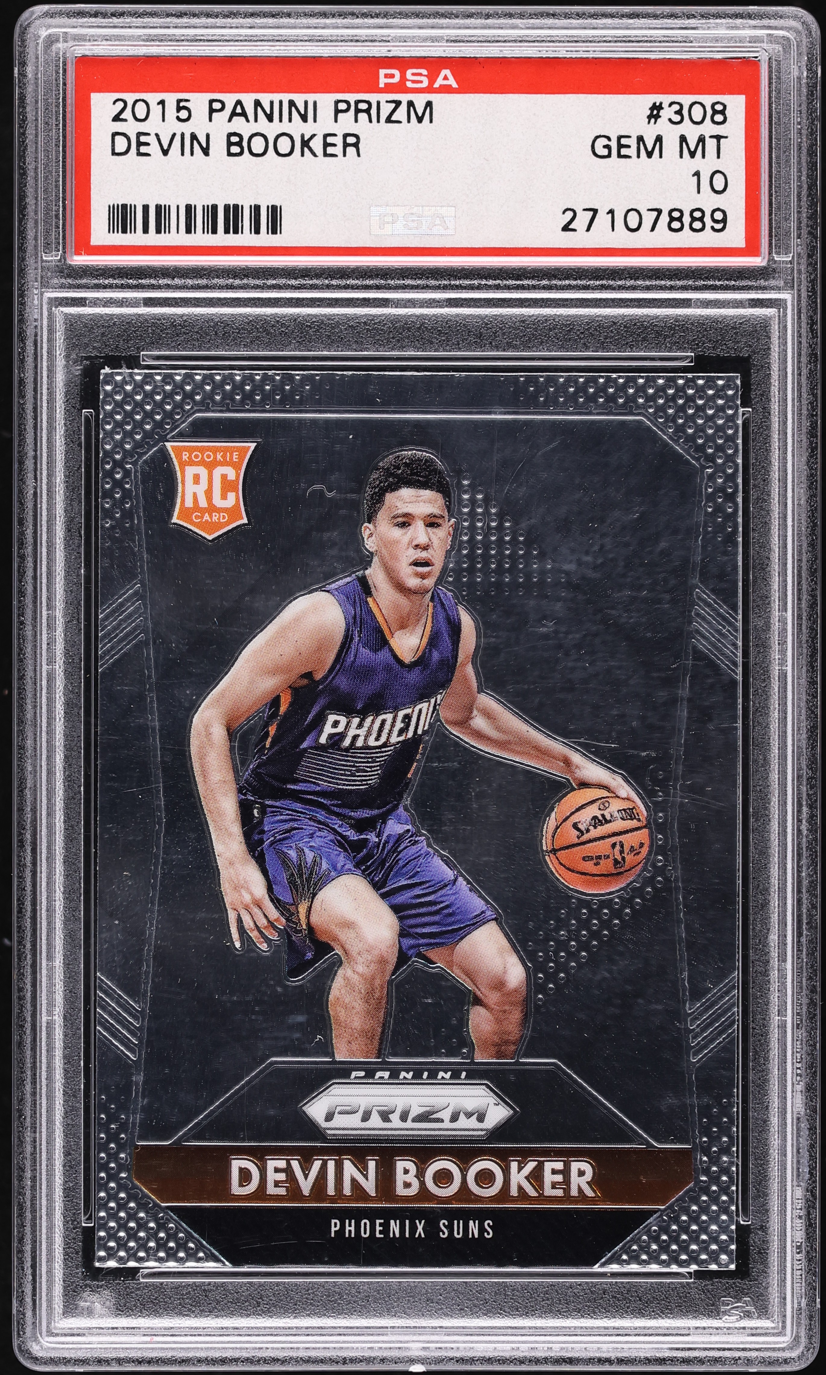 2015 Panini Prizm Devin Booker ROOKIE #308 PSA 10 GEM MINT on