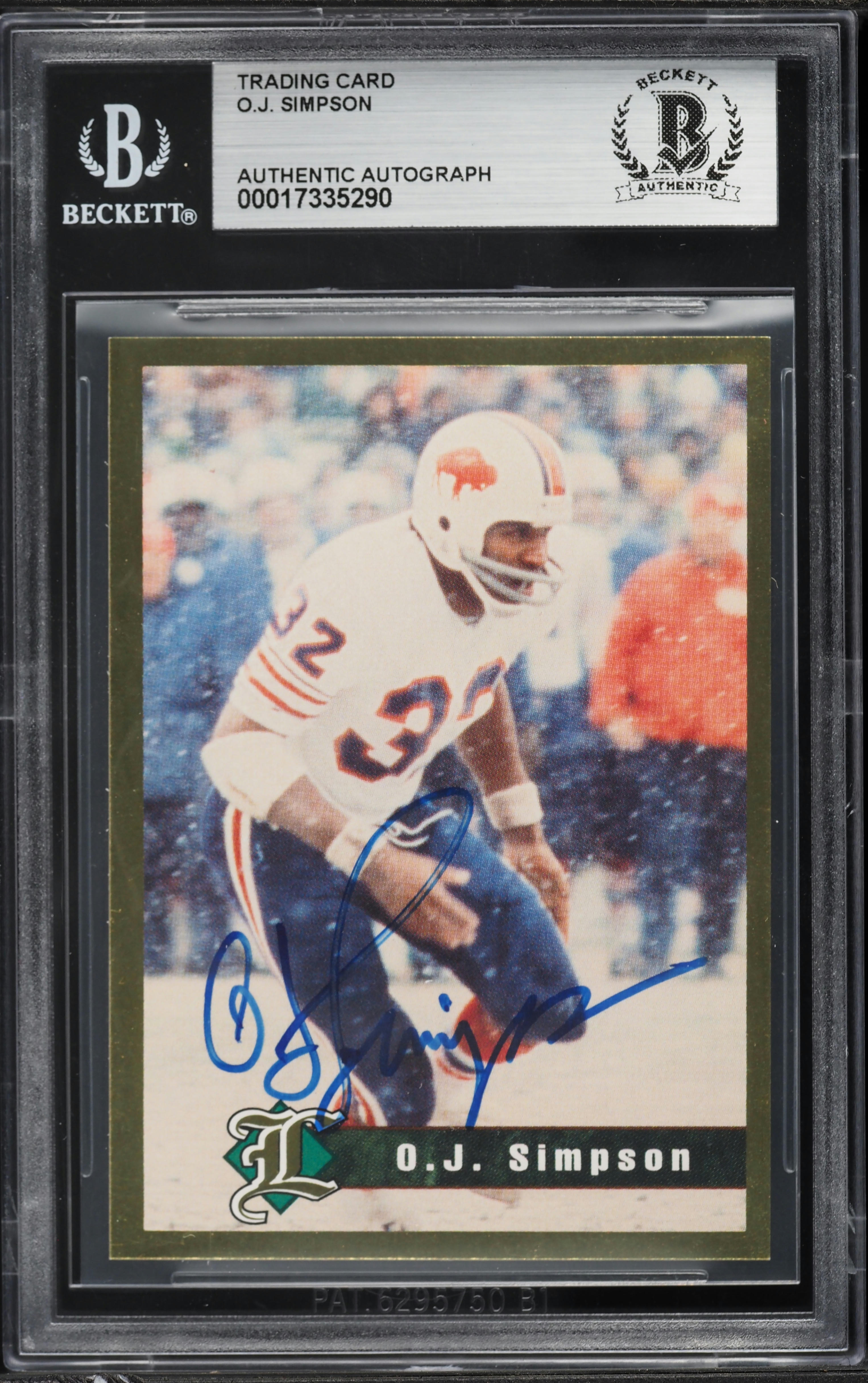 O.J. Simpson Signed Autographed Trading Card AUTO BGS AUTH on