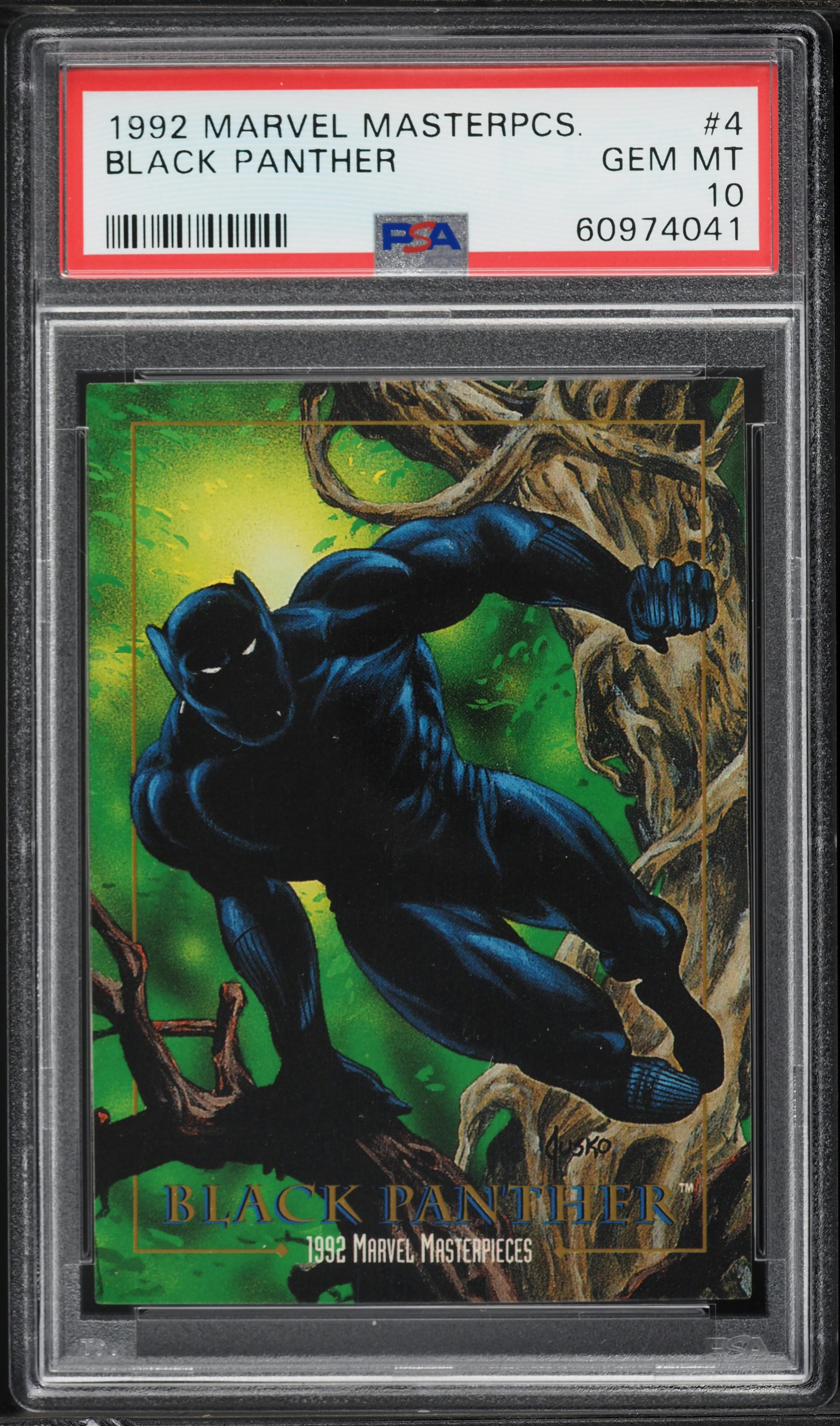 1992 Skybox Marvel Masterpieces Black Panther #4 PSA 10 GEM MINT