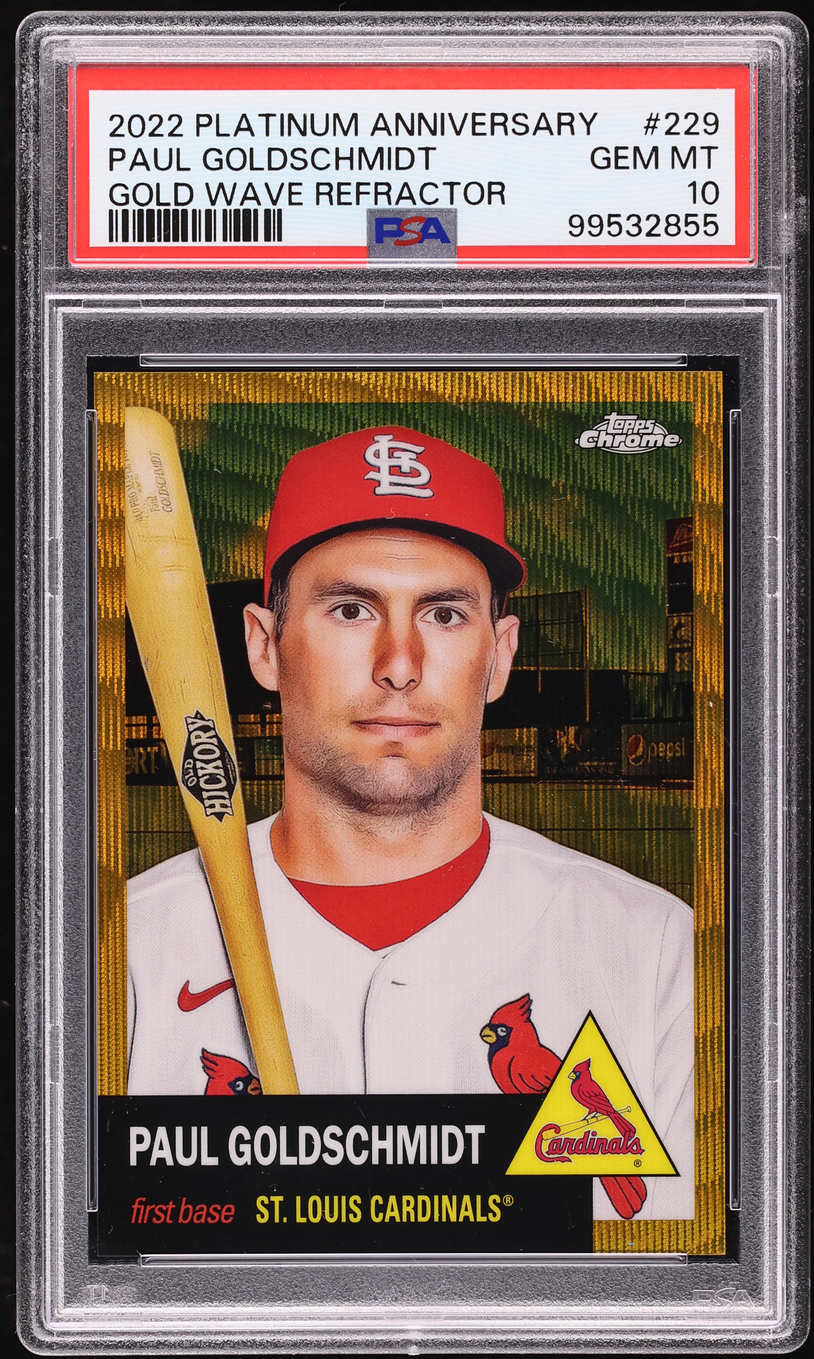 2022 Topps Chrome Platinum Anniversary Gold Wave Refractor Paul