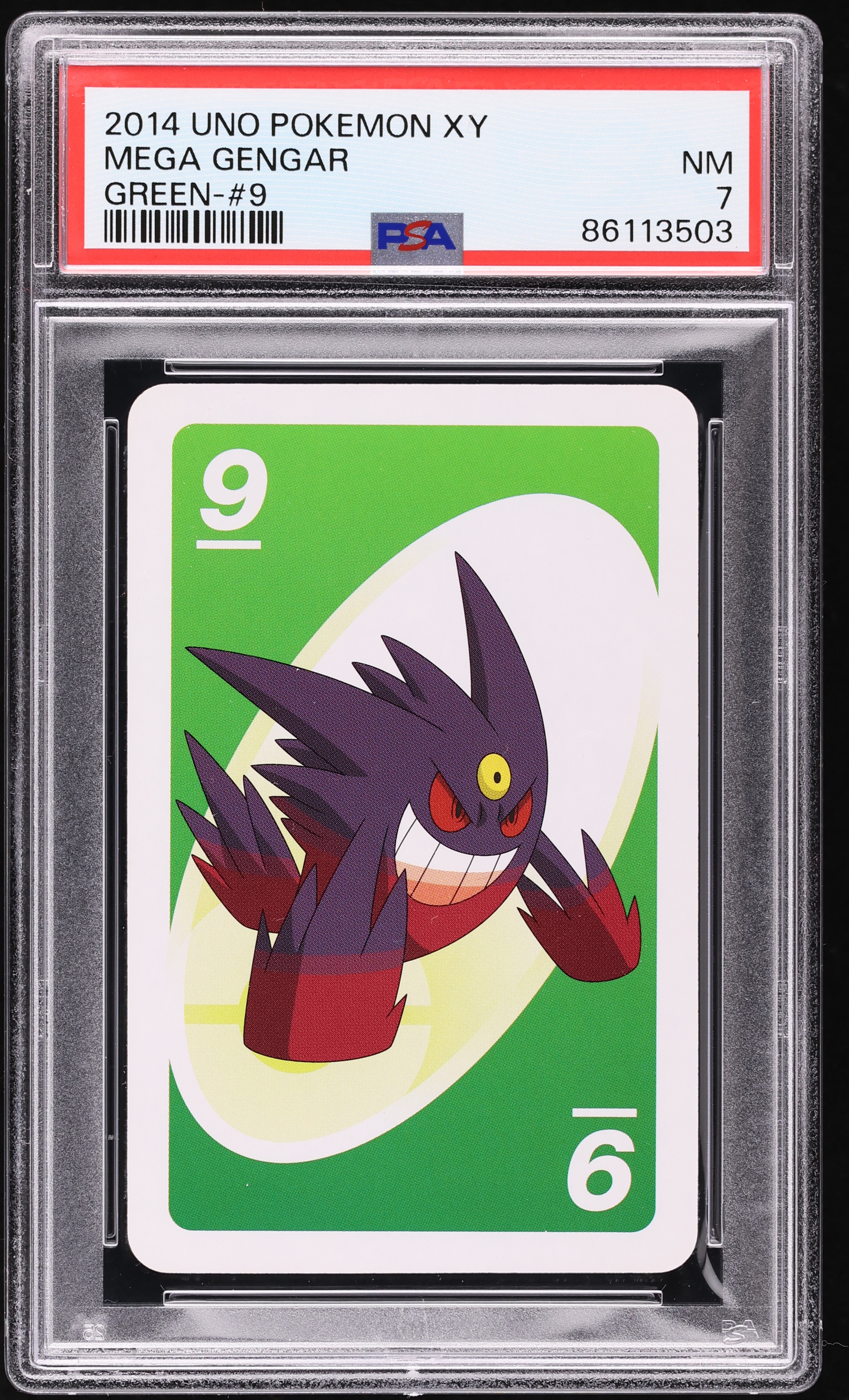 2014 Pokemon Japanese Playing Cards XY UNO Green 9 Mega Gengar PSA