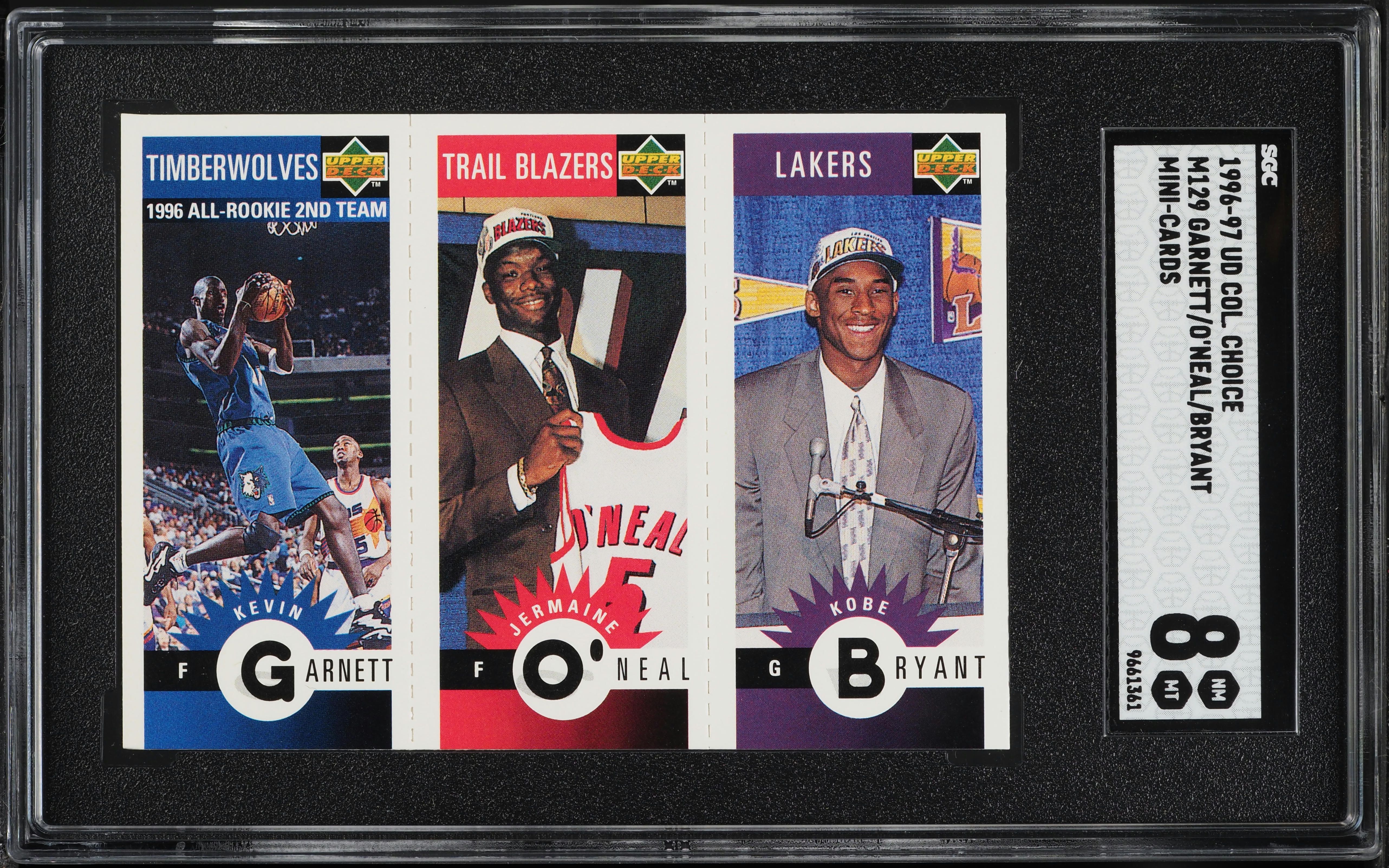 1996 Collector's Choice Mini Kevin Garnett Jermaine O'Neal Kobe