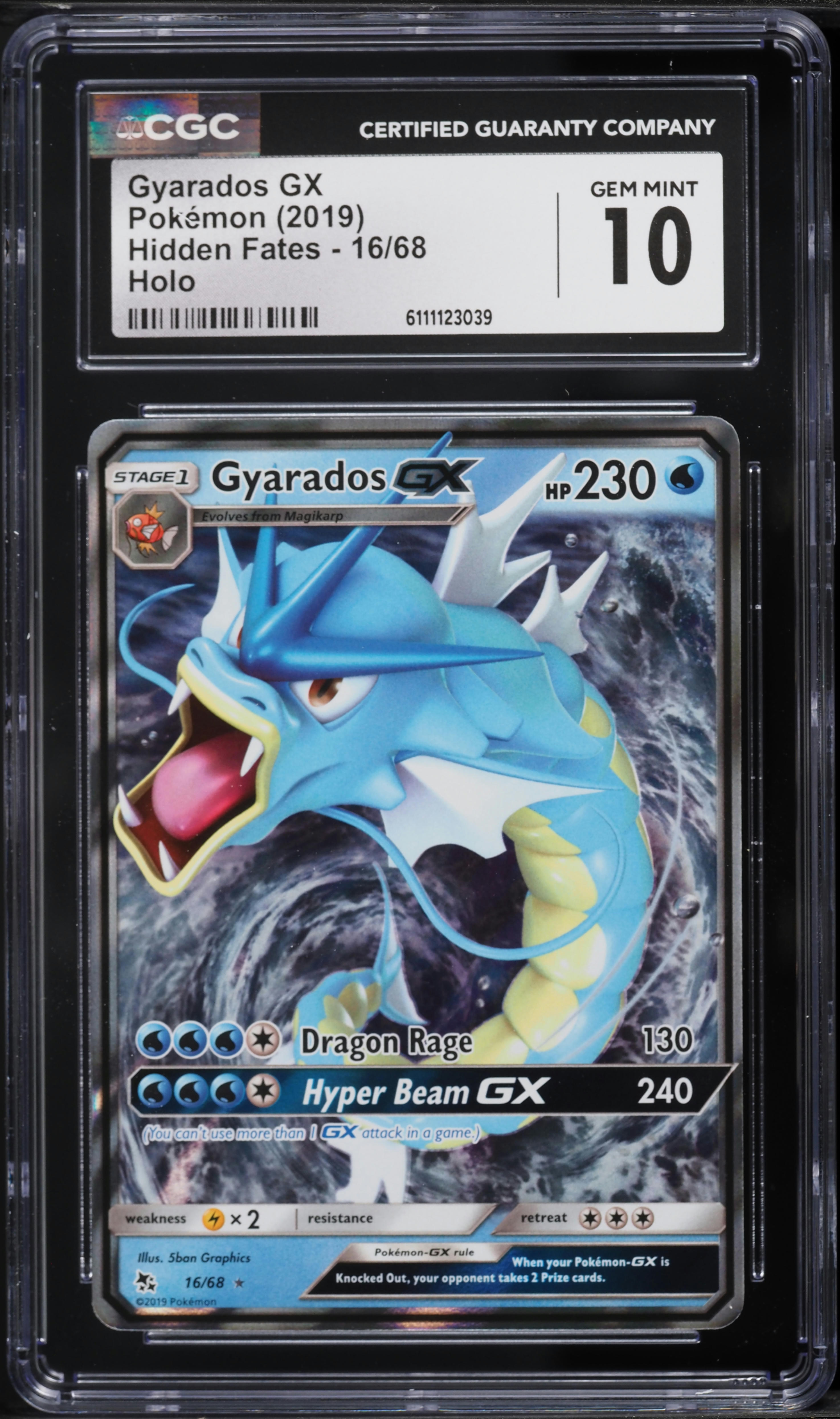 gyarados gx pokemon card value - 16/68 - Hidden Fates Celebrate the legacy of your favorite tabletop game with this Gyarados GX 2019 Pokemon Hidden Fates Ultra Rare #16 PSA Authenticated 10 Card Gyarados GX 2019 Pokemon Hidden