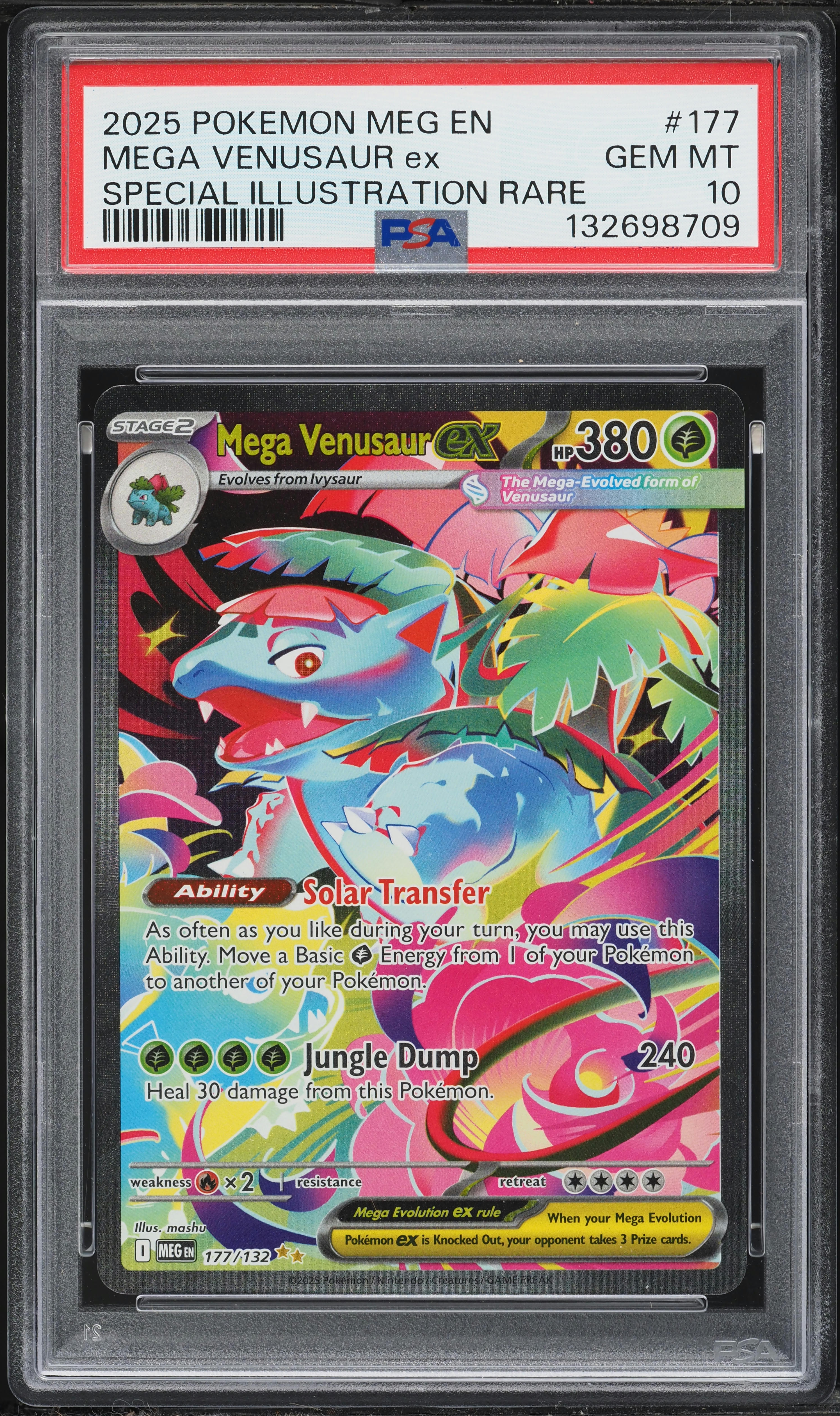 2025 Pokemon Mega Evolution SIR Mega Venusaur ex #177 PSA 10 GEM