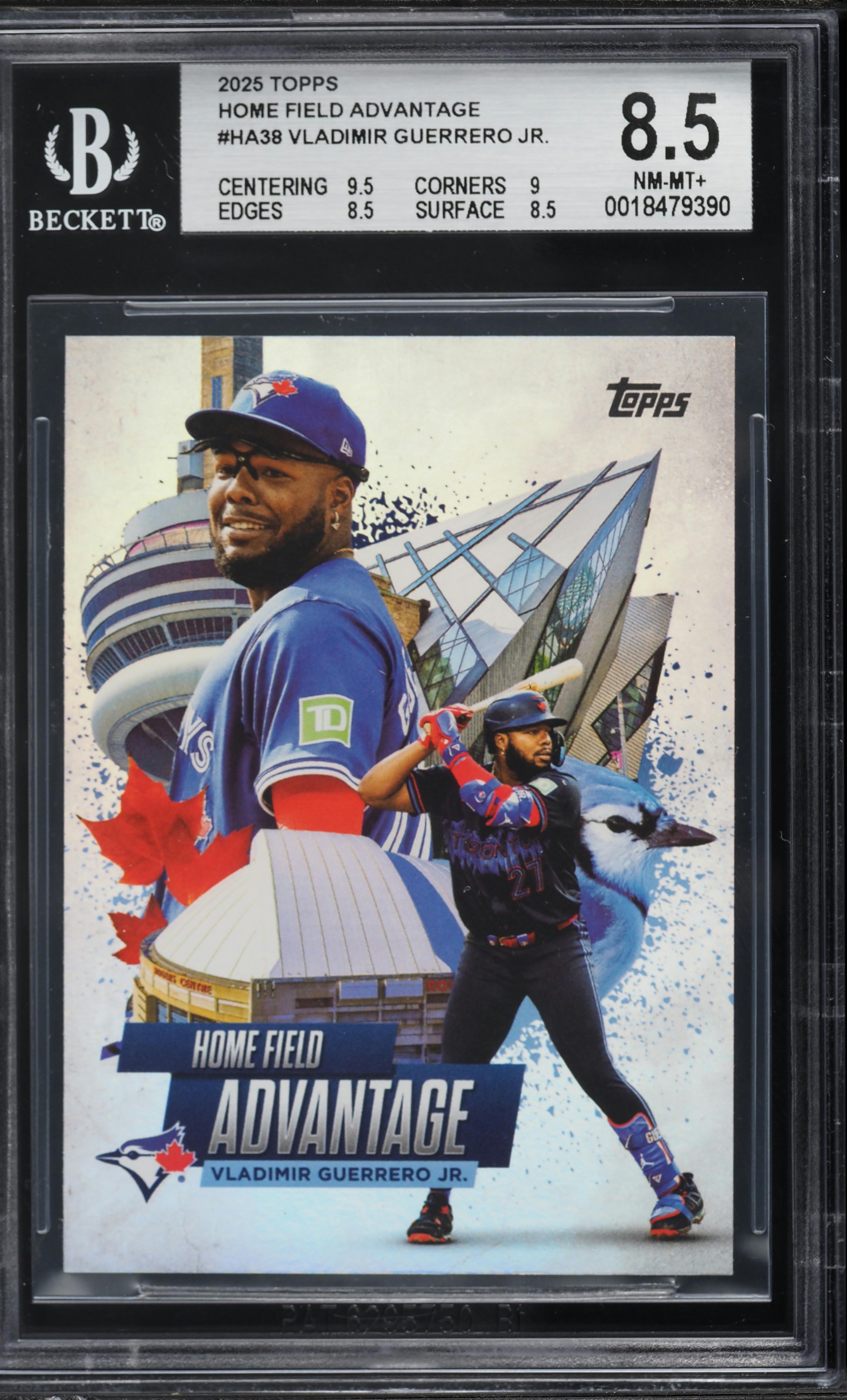 CLERMONT FERRAND 25周年 ダブルDVD 2025 Topps Home Field Advantage Vladimir Guerrero Jr. #HA38 BGS