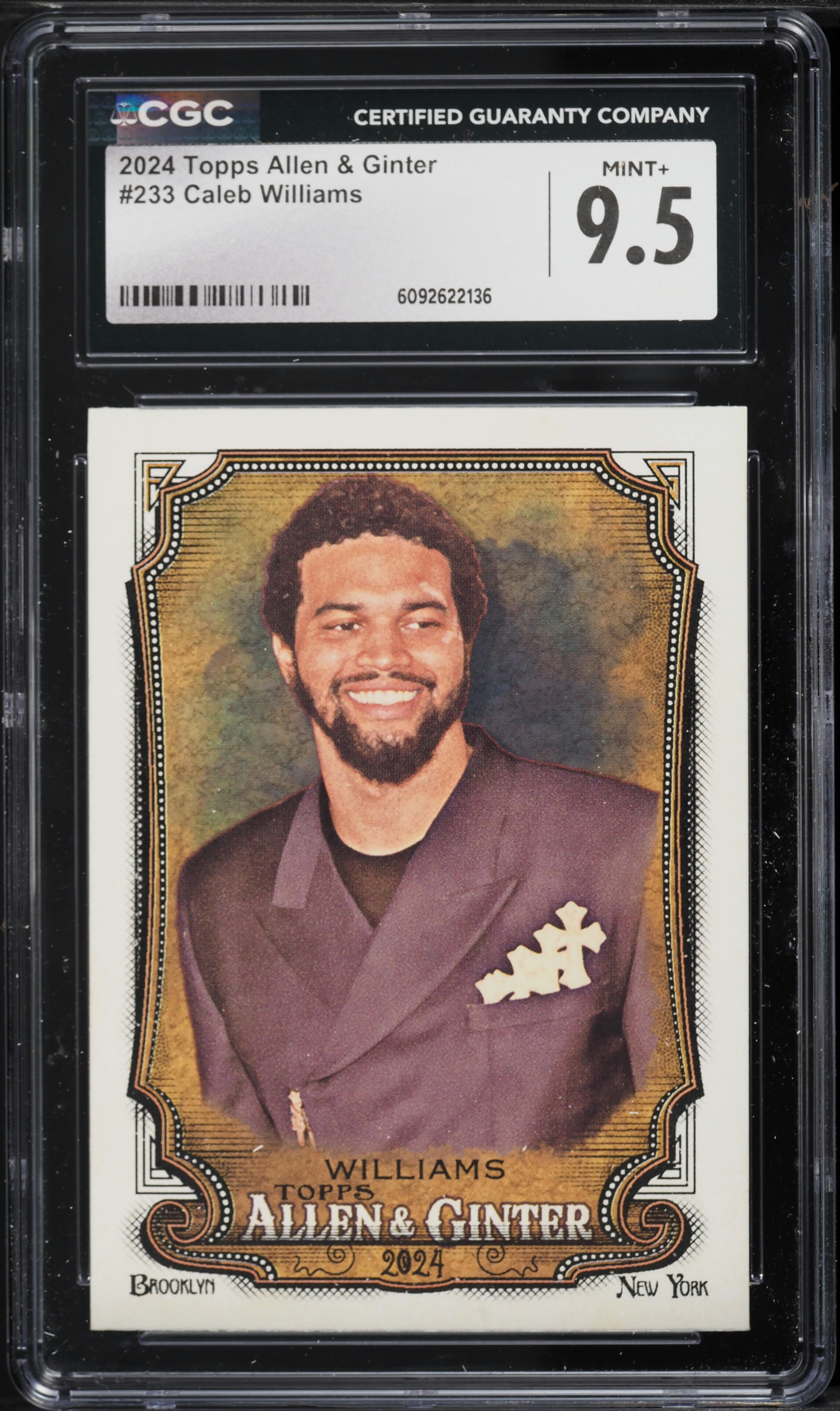 2024 Topps Allen & Ginter Caleb Williams ROOKIE #233 CGC 9.5 MINT+ 