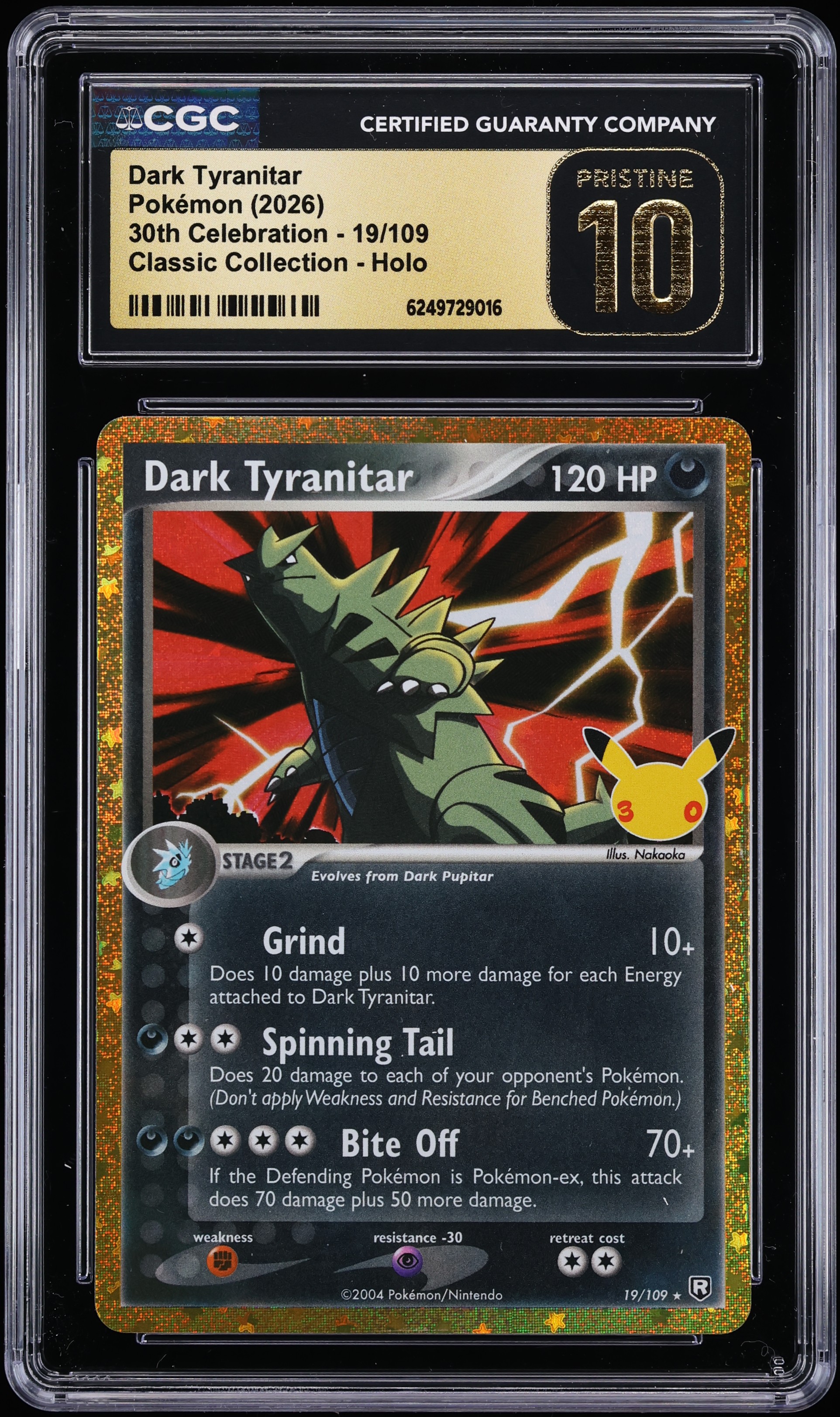 2026 Pokemon 30th Celebration Classic Collection Holo Dark Tyranitar #19