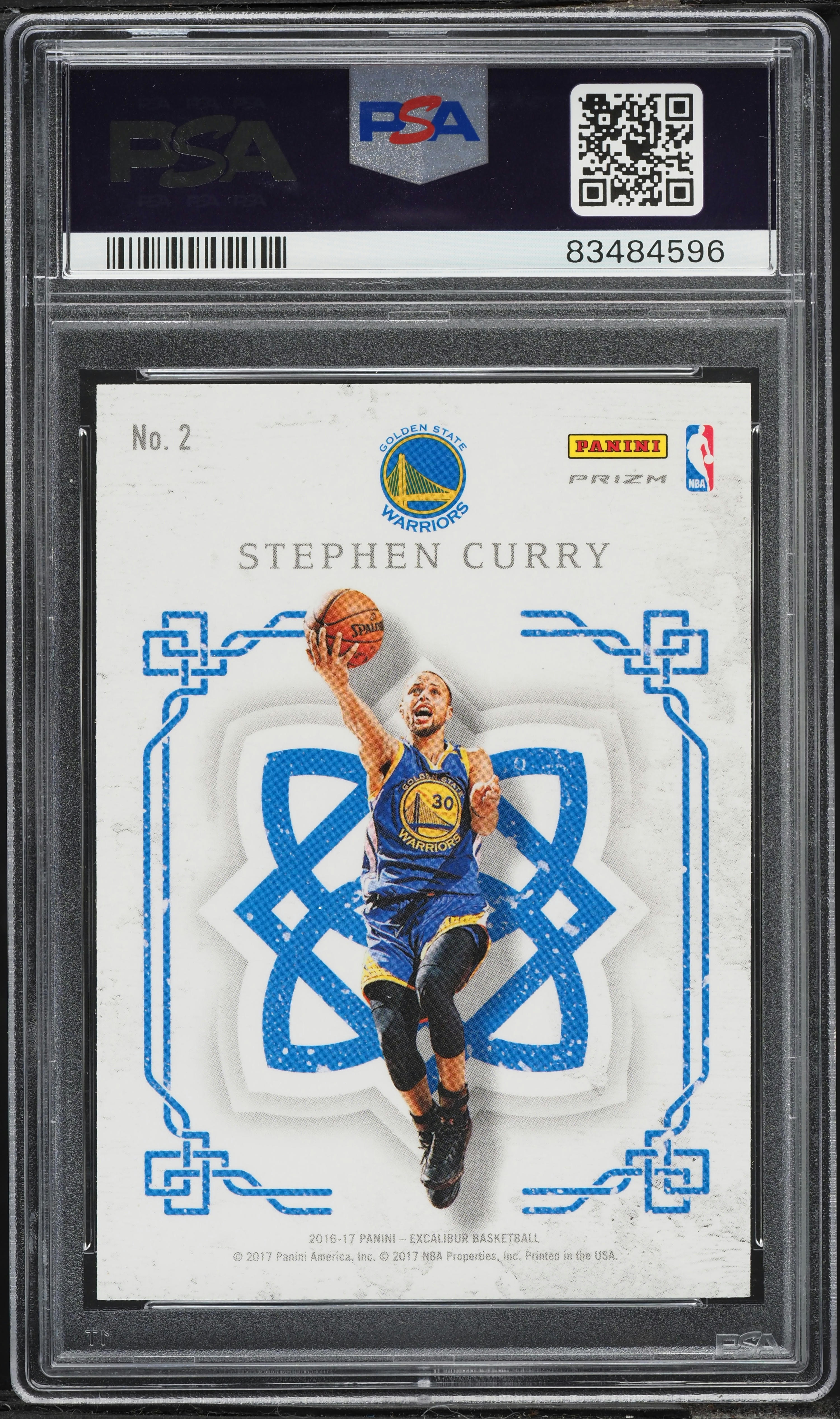 2016 Panini Excalibur Crusade Camo Stephen Curry #2 PSA 10 GEM 