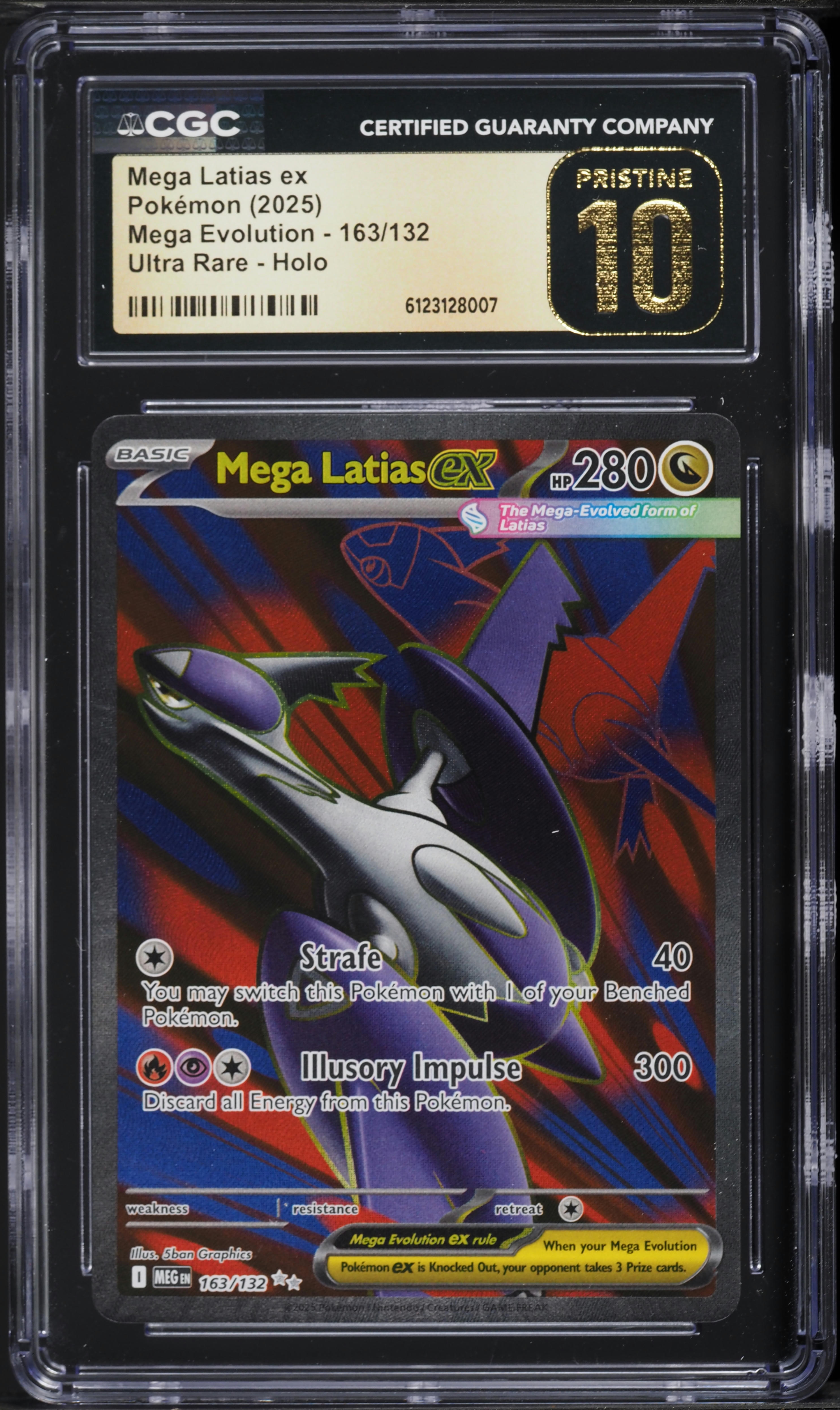 2025 Pokemon Mega Evolution Full Art Mega Latias ex #163 CGC 10