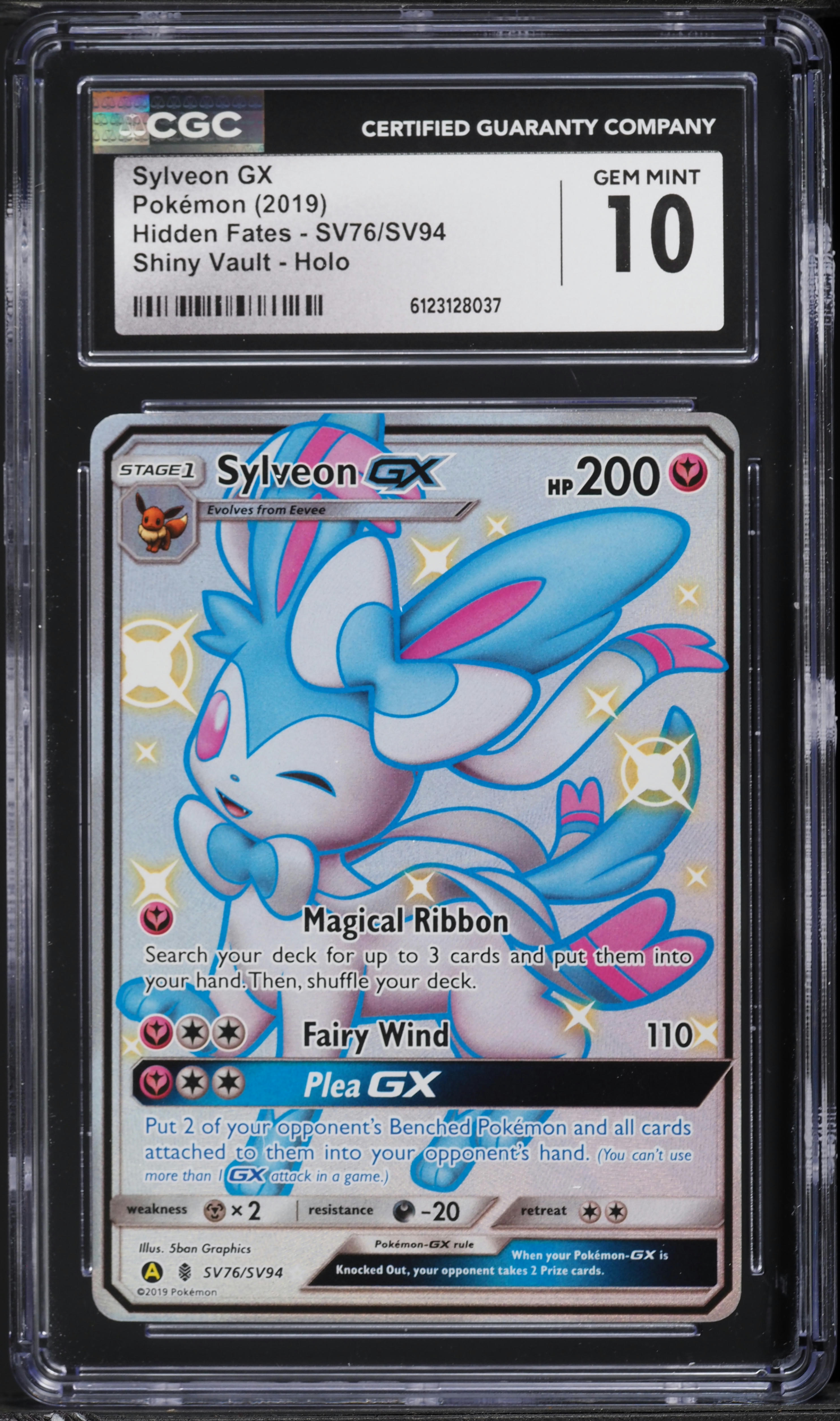 2019 Pokemon Sun & Moon Hidden Fates Shiny Vault Full Art Sylveon