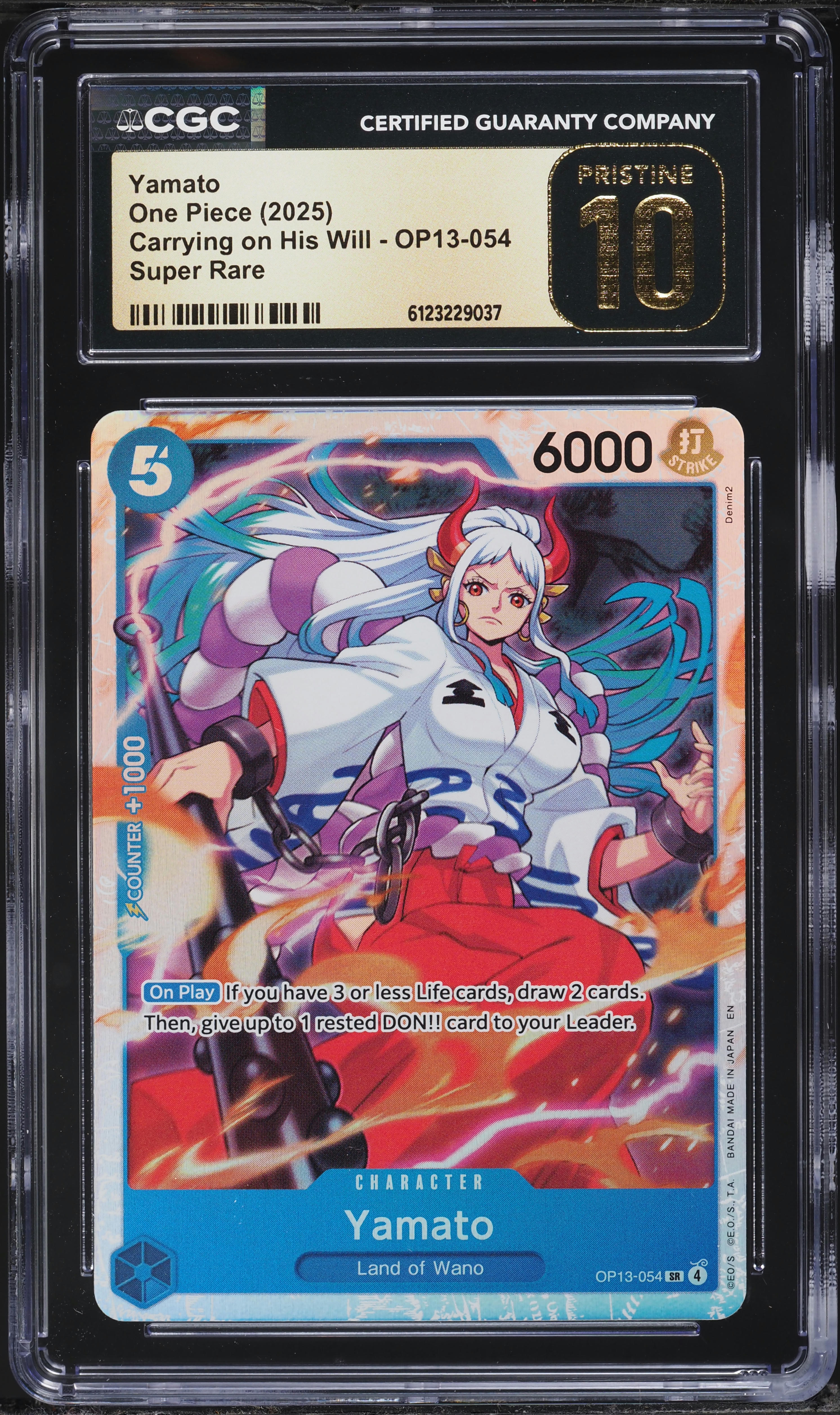 2025 One Piece Carrying On His Will SR Yamato #OP13-054 CGC 10