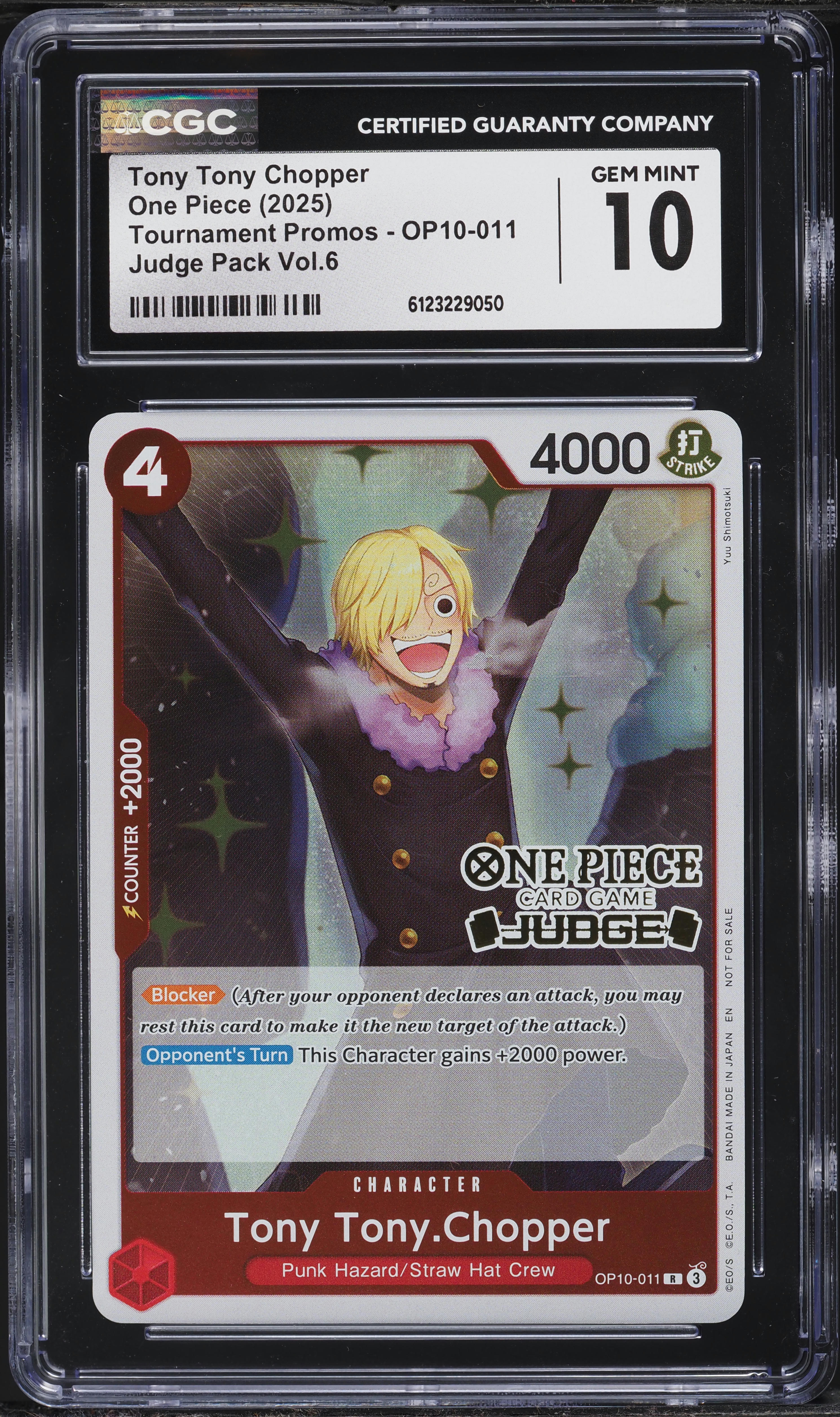 2025 One Piece Tournament Promo Judge Pack Vol. 6 Tony Tony