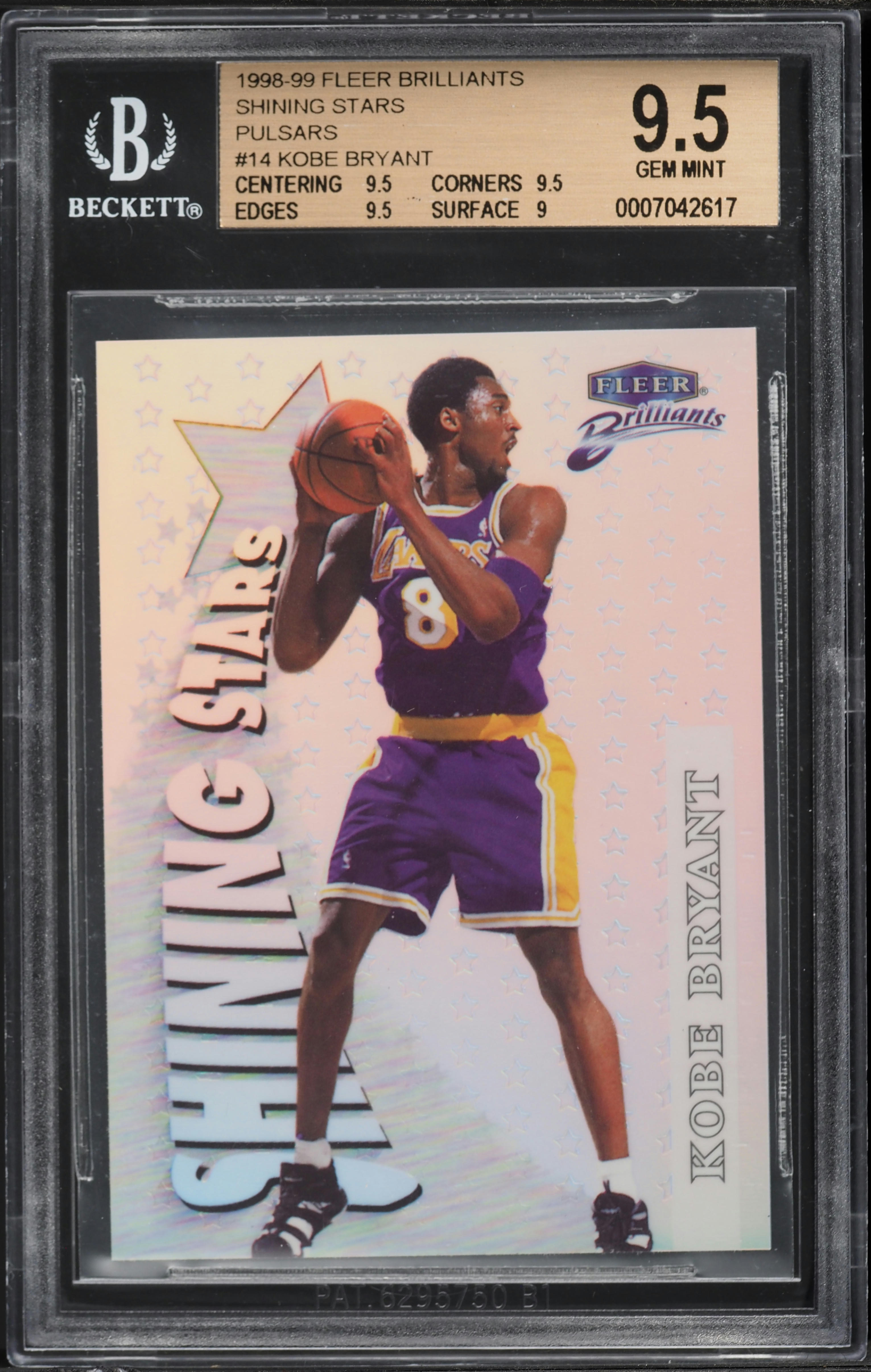 1998 Fleer Brilliants Shining Stars Pulsars Kobe Bryant #14 BGS