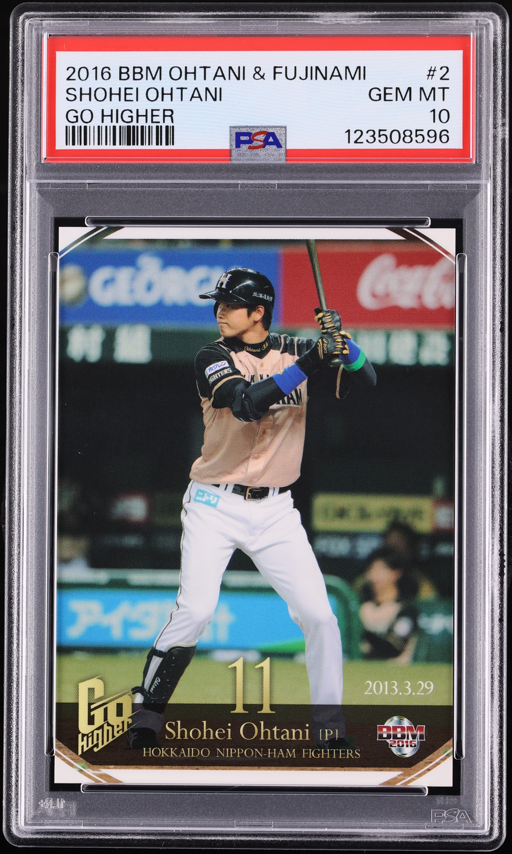 2016 BBM Ohtani \u0026 Fujinami Go Higher Shohei Ohtani ROOKIE #2 PSA