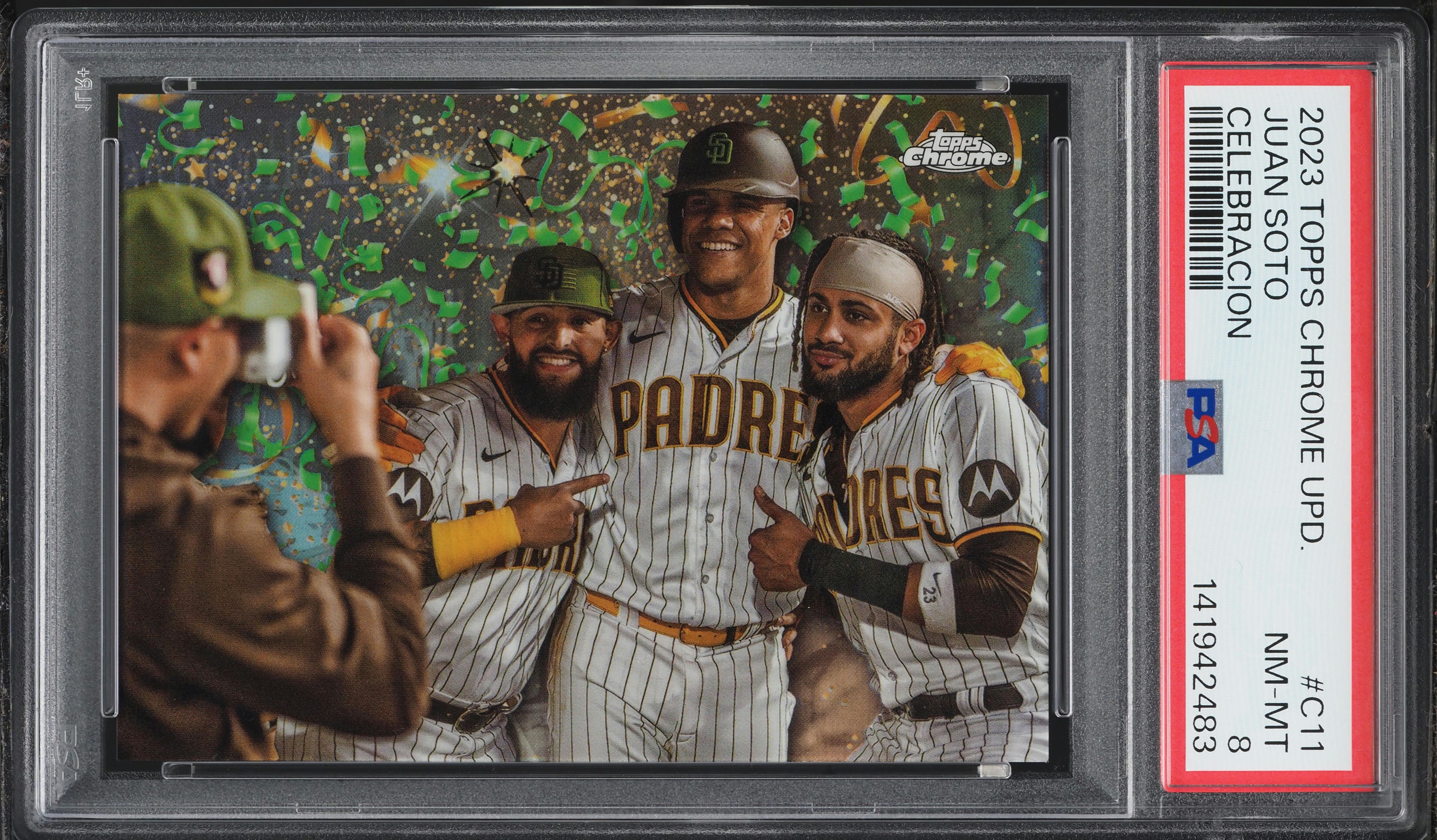 2023 Topps Chrome Update Celebracion Juan Soto /99 #C-11 PSA 8 NM 