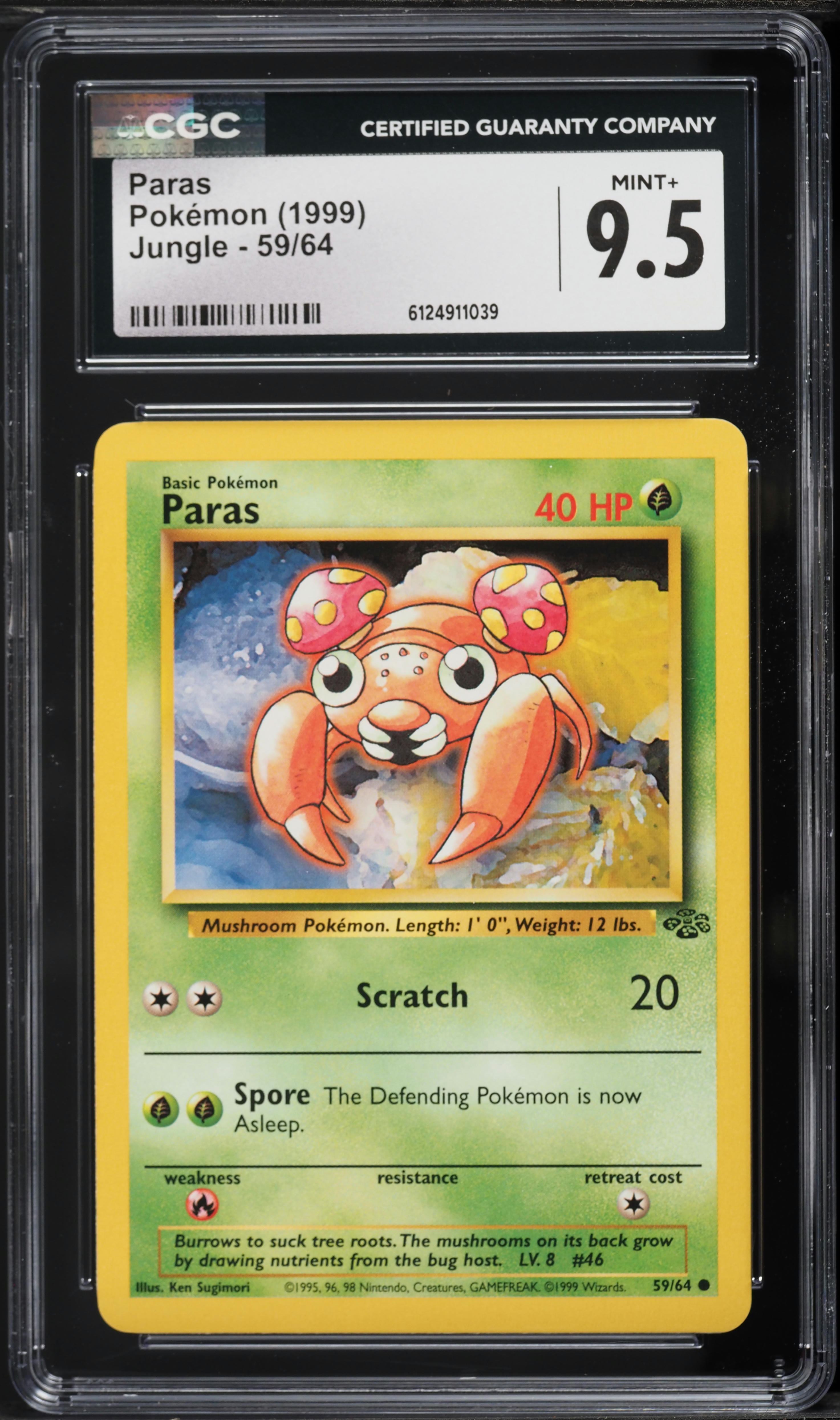 ultra rare paras 1995 pokemon card (6/83) [XY: Generations] RarityCommon Hit Points70 HP Grass Leech Life (10) Heal from this Pokmon the same amount of damage you did to your opponents Active Pokmon. 1999 Pokemon Jungle Paras #59