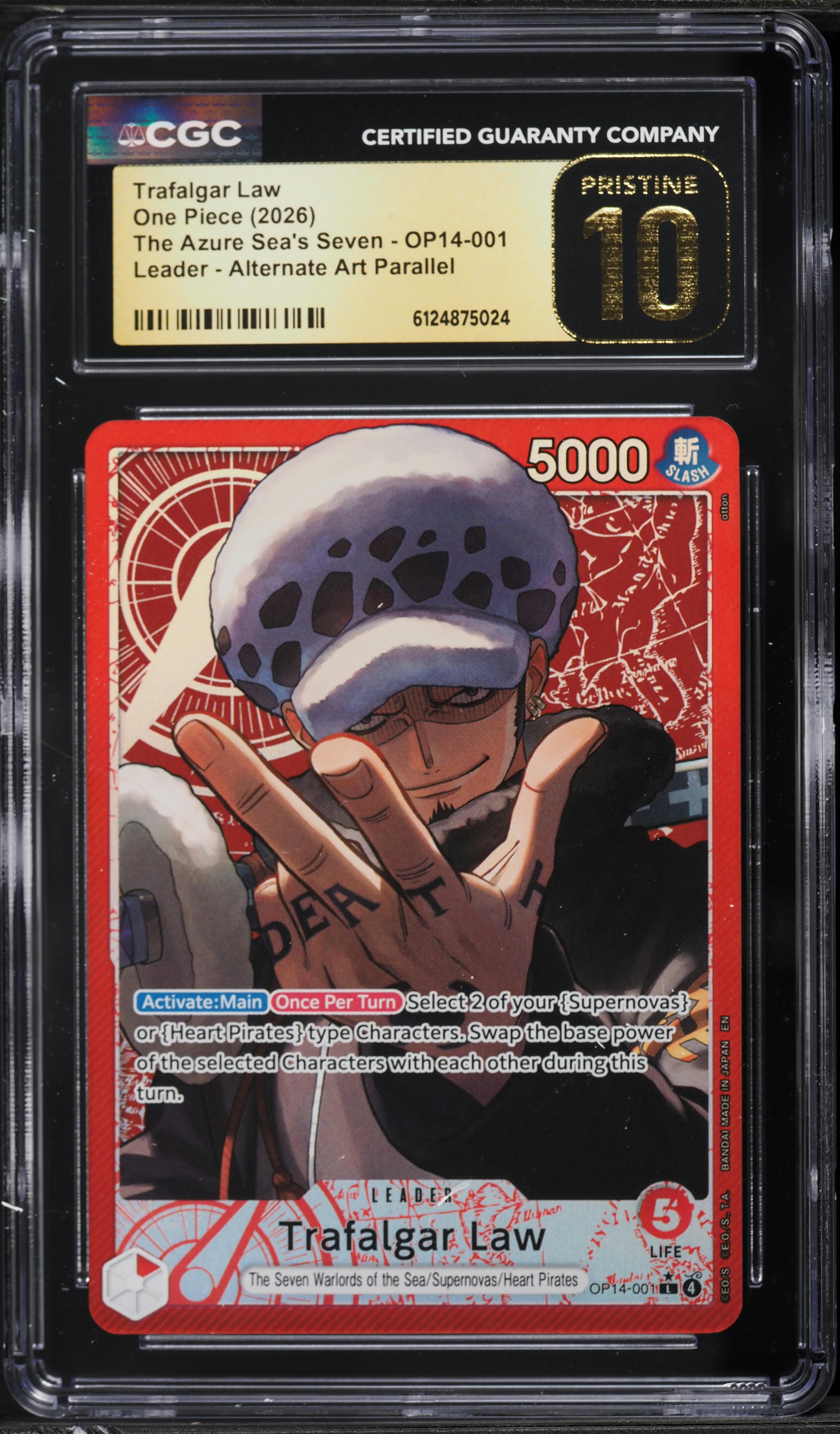 2026 One Piece The Azure Sea's Seven Alt Art Leader Trafalgar Law
