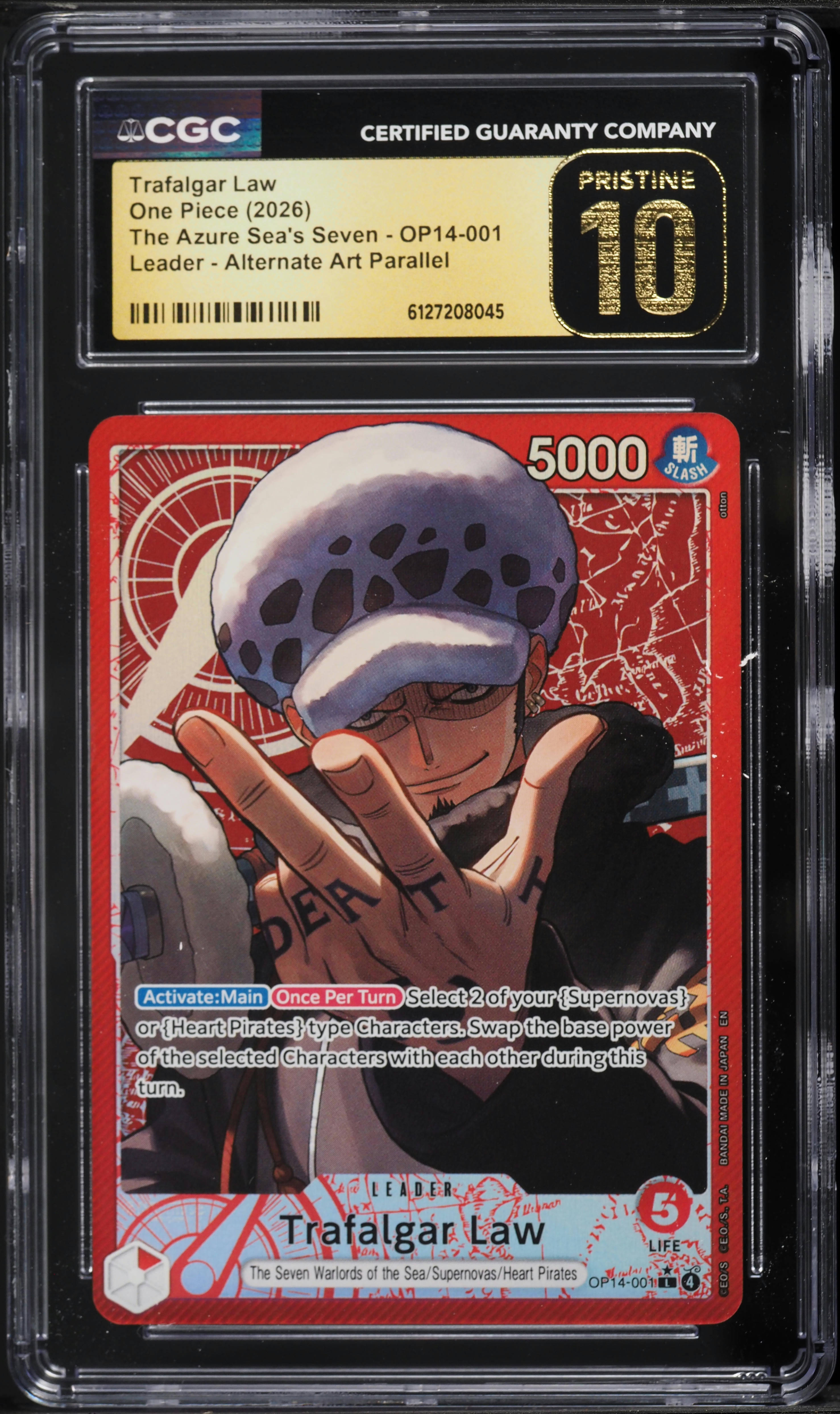 2026 One Piece The Azure Sea's Seven Alt Art Leader Trafalgar Law
