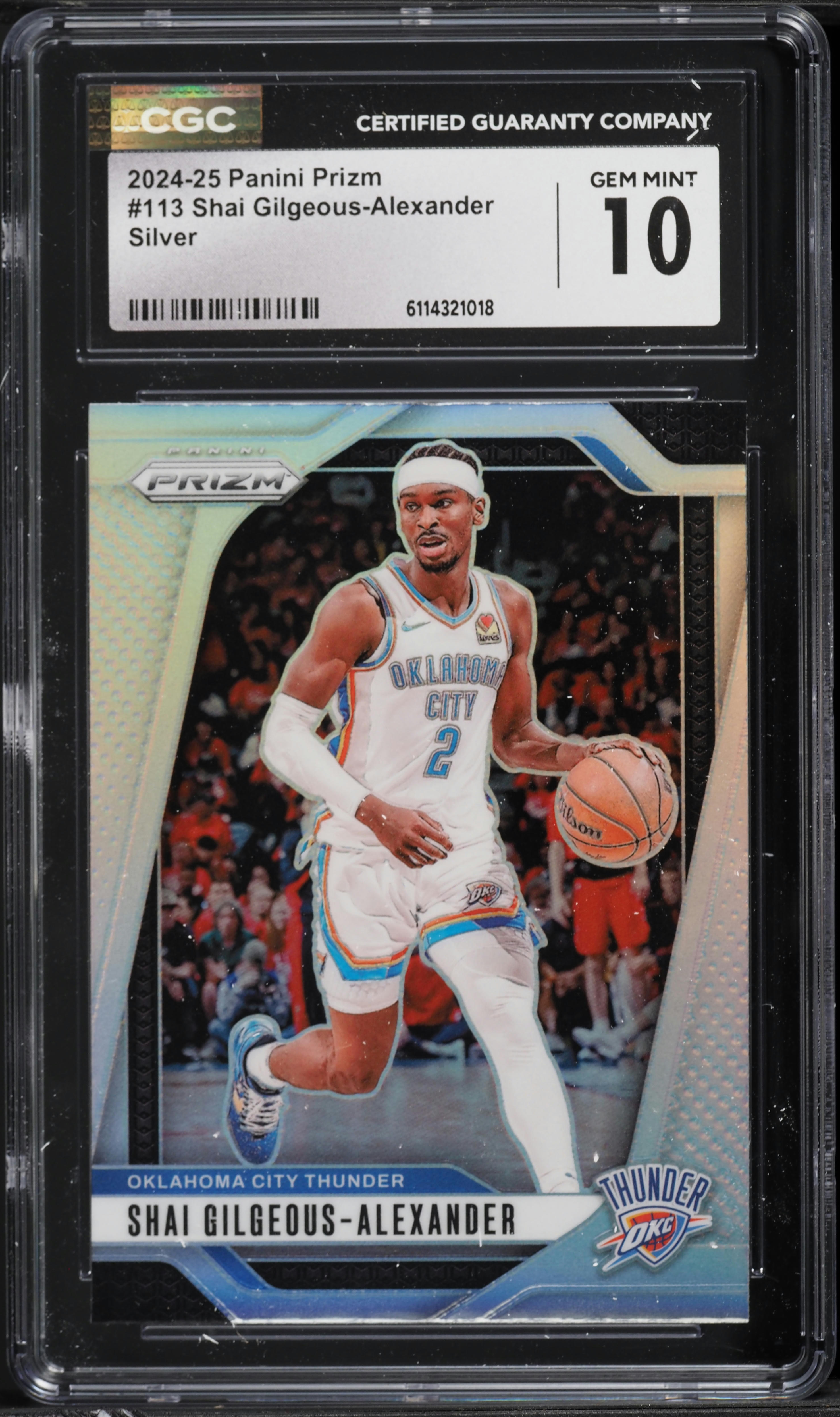 2024 Panini Prizm Silver Shai Gilgeous-Alexander #113 CGC 10 GEM