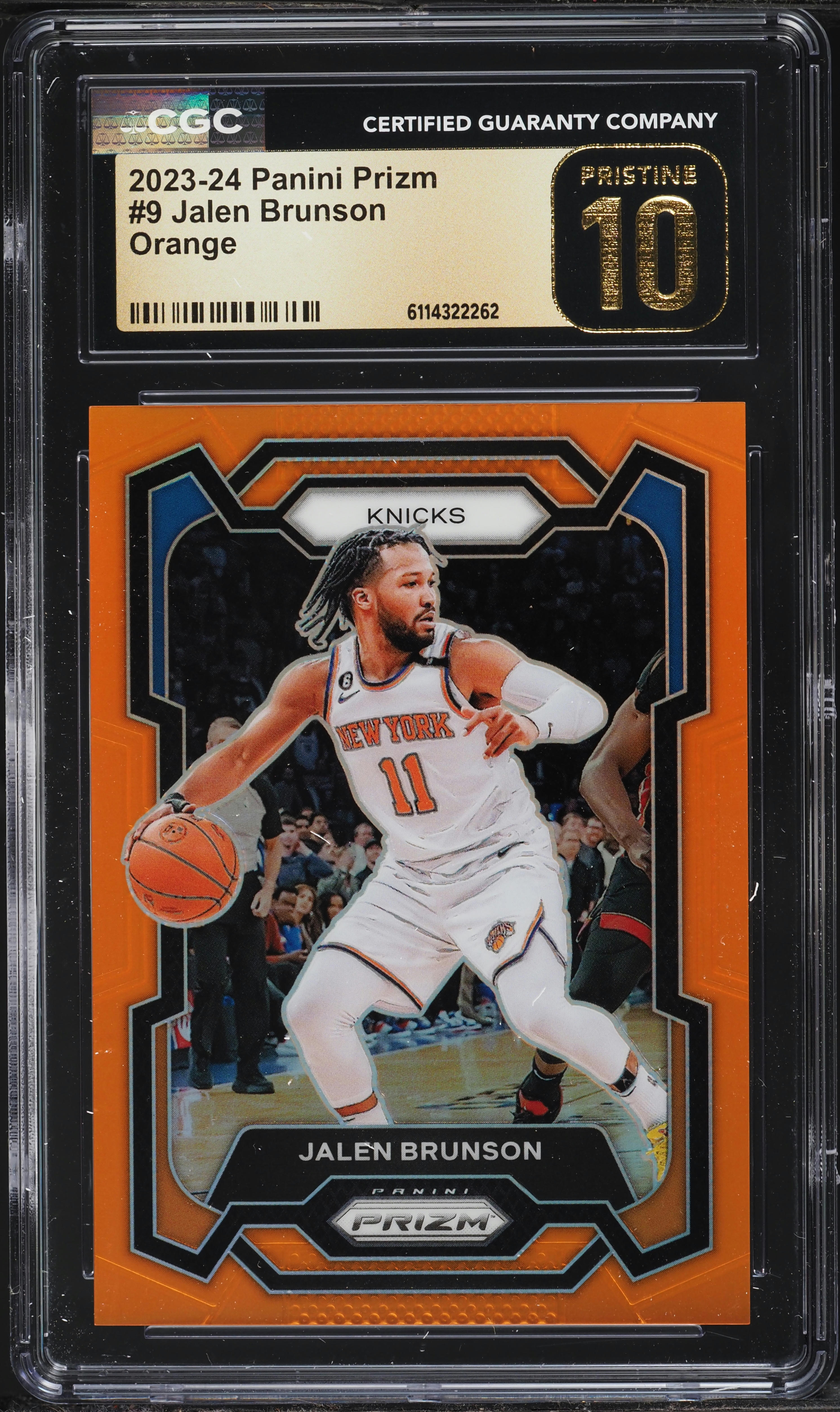 2023 Panini Prizm Orange Jalen Brunson /49 #9 CGC 10 PRISTINE on