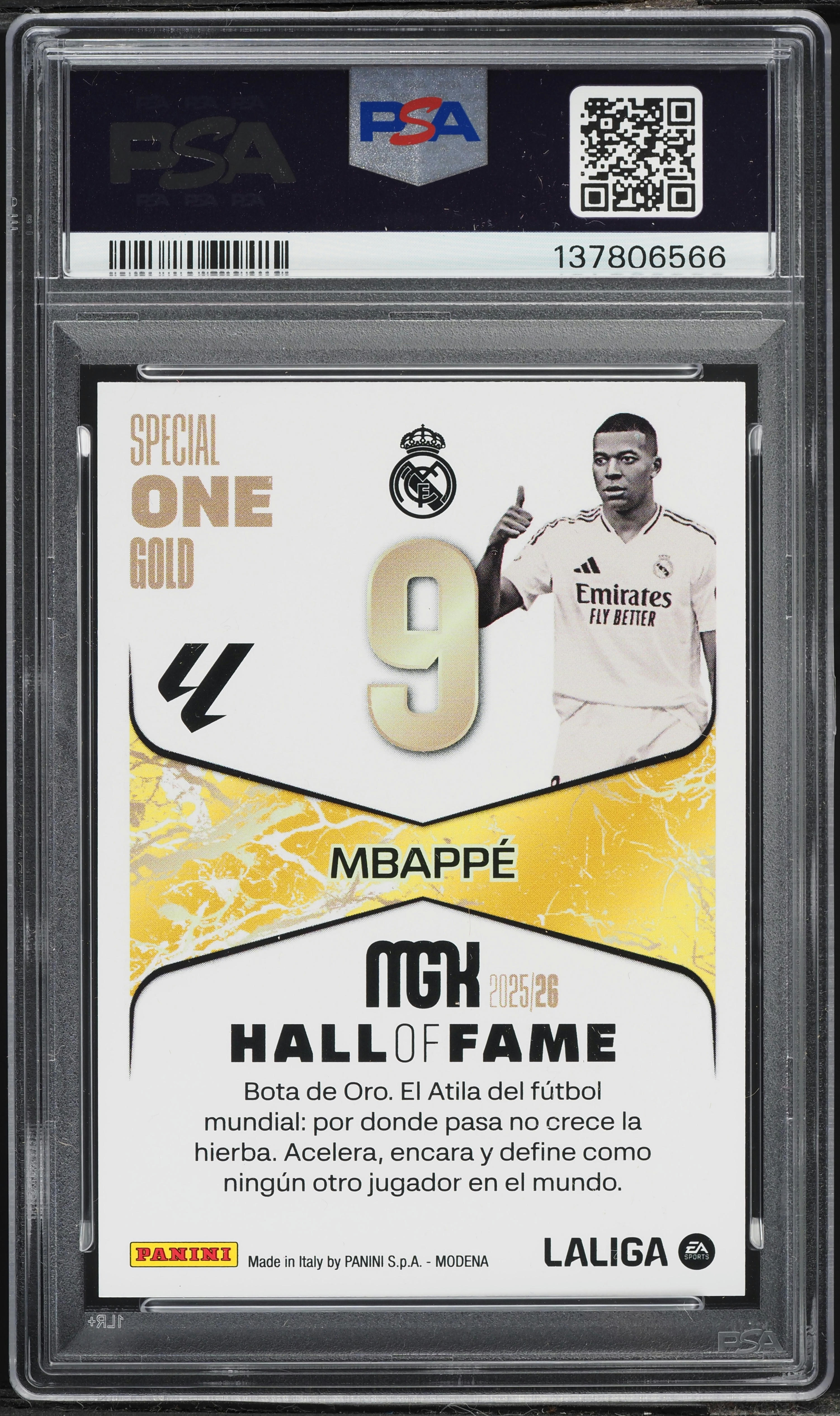 2025 Panini Megacracks La Liga EA Sports Special One Gold Kylian
