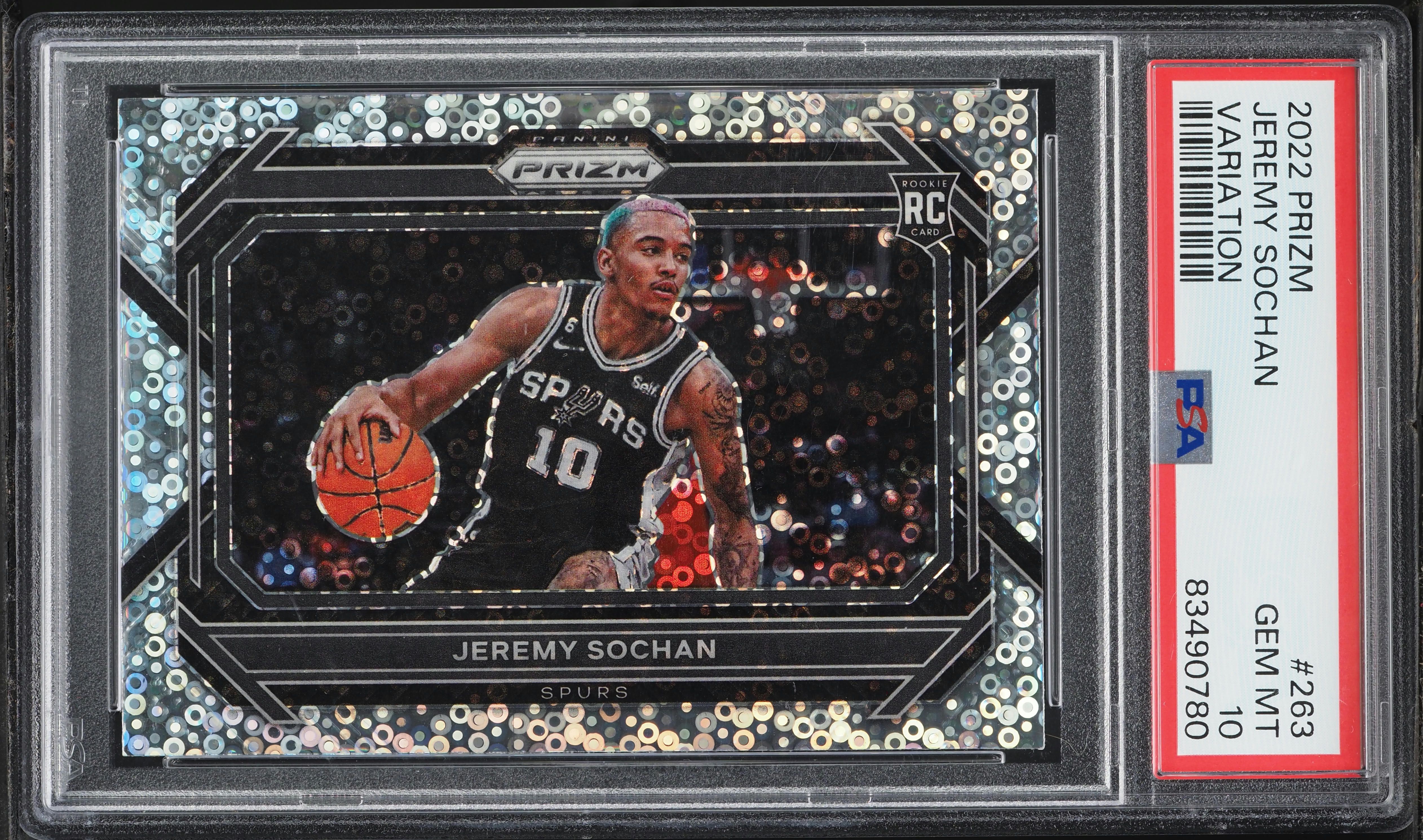 2022 Panini Prizm Variation Fast Break Jeremy Sochan ROOKIE #263