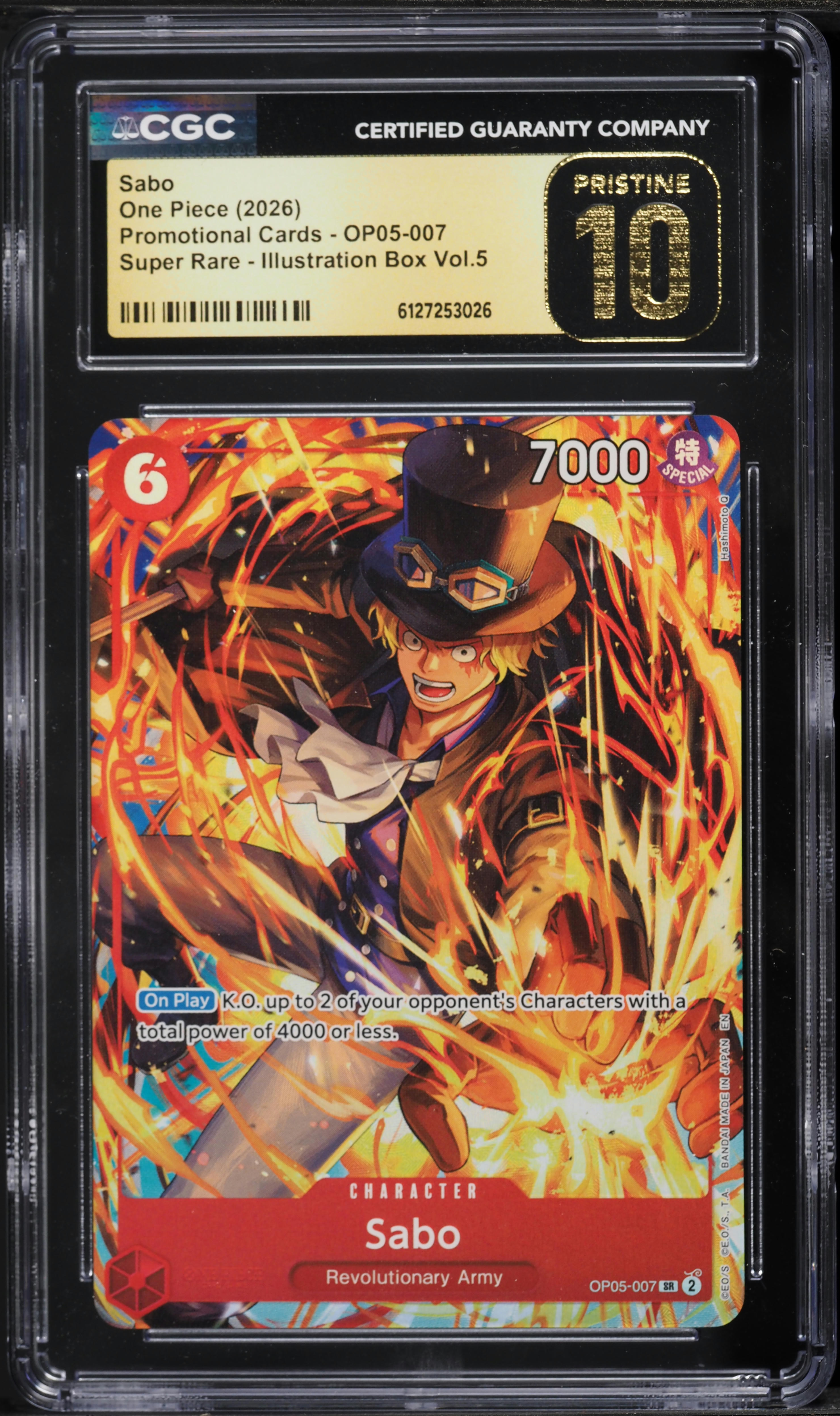 2026 One Piece Promo Illustration Box Vol. 5 Alt Art Sabo #OP05