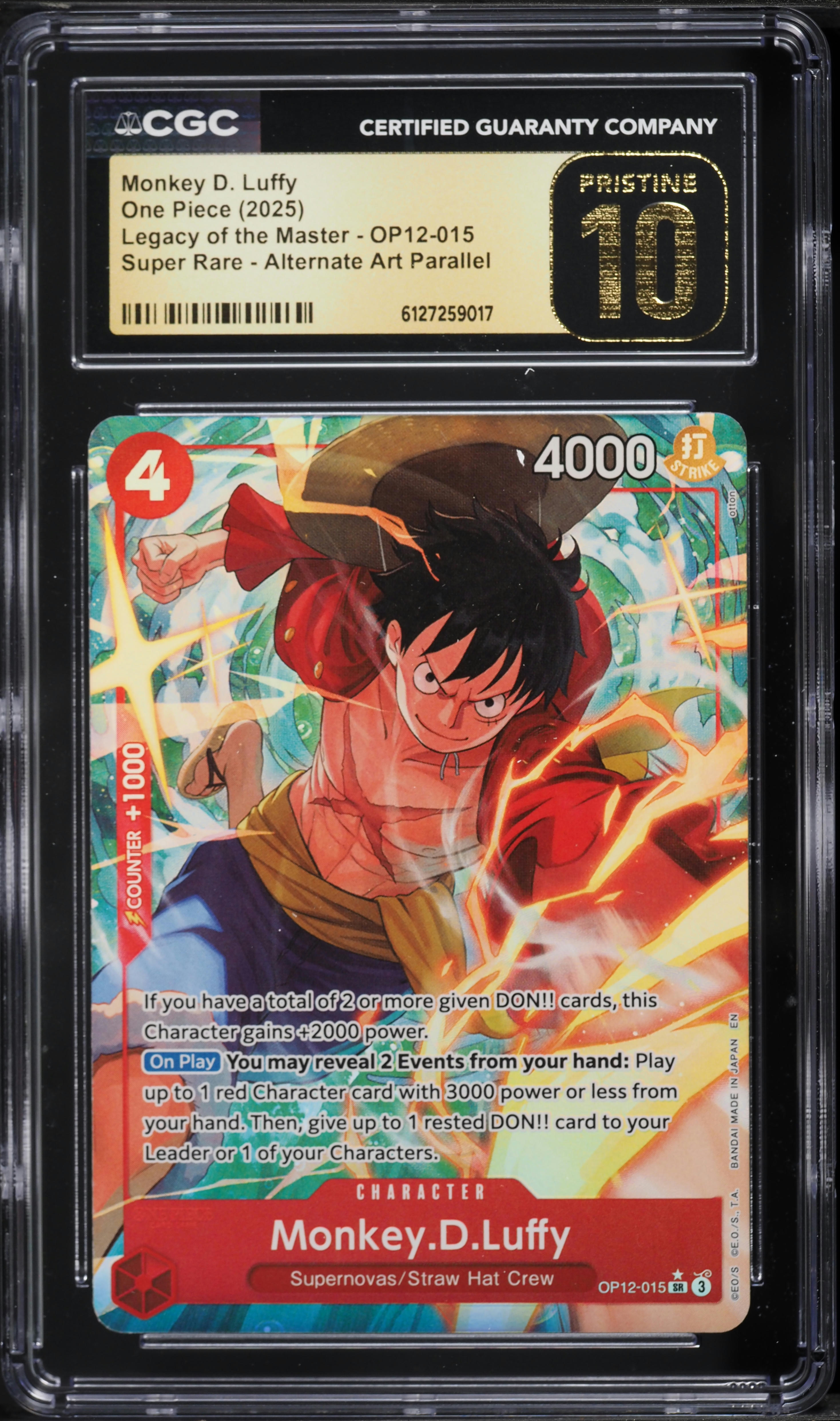 2025 One Piece Legacy Of The Master Alt Art Monkey D. Luffy #OP12 