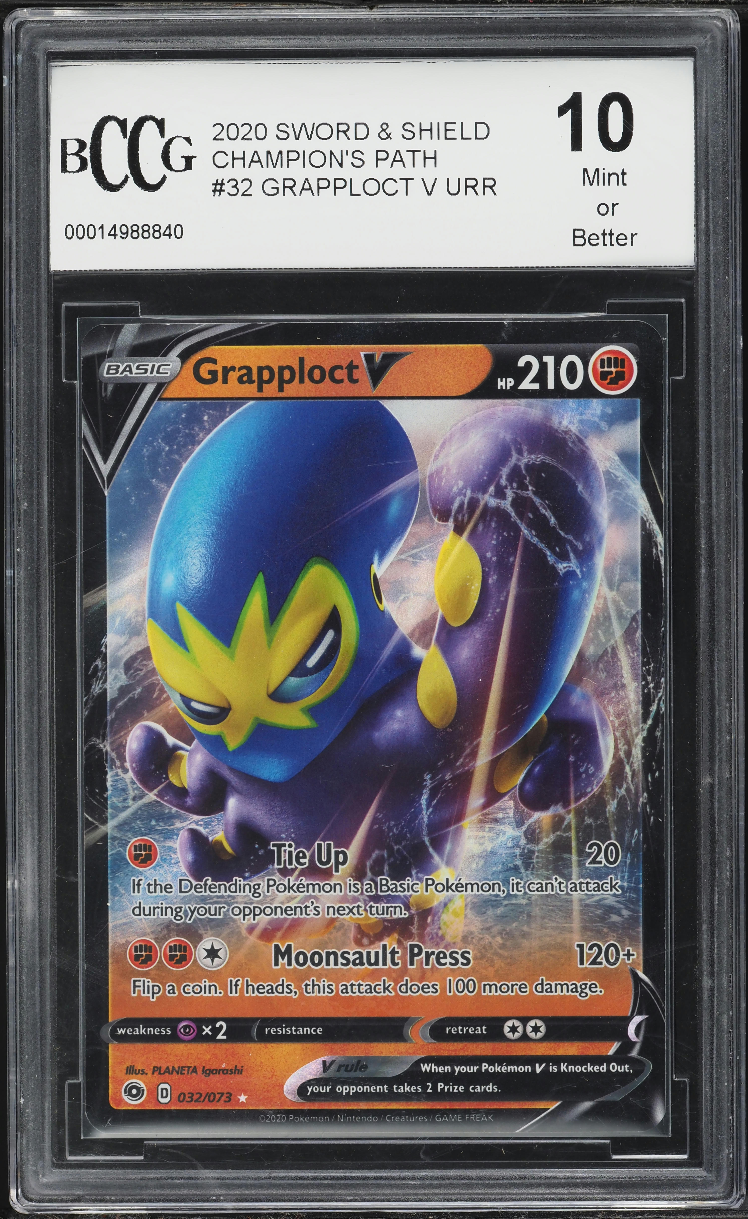 grapploct pokemon card price 2020 Sword & Shield Champion's Path Holo V #32 BCCG 10 on Fanatics Collect this attack does 80 more damage Pokemon Card - S&S: Chilling