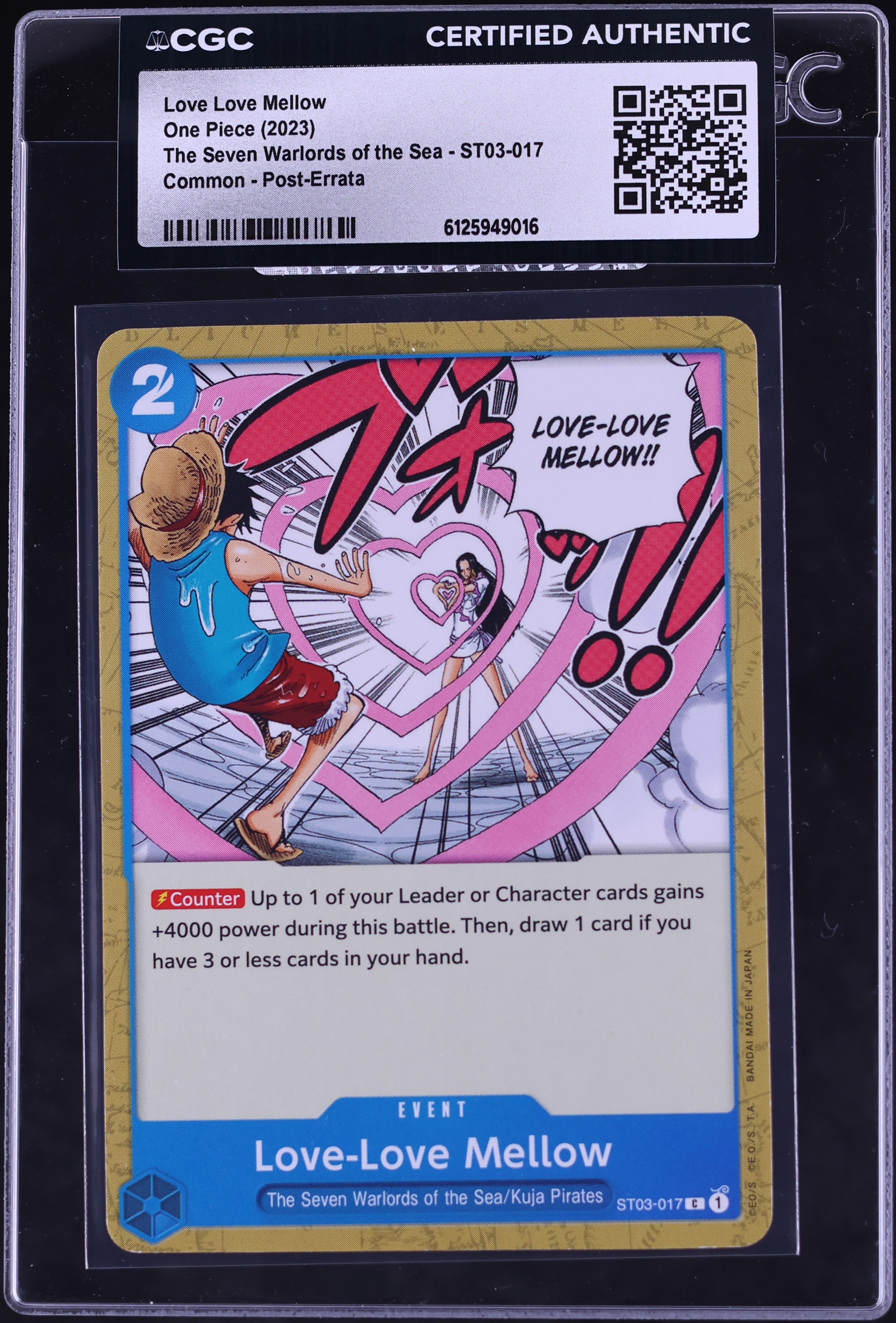 2023 One Piece The Seven Warlords Of The Sea Post-Errata Love Love