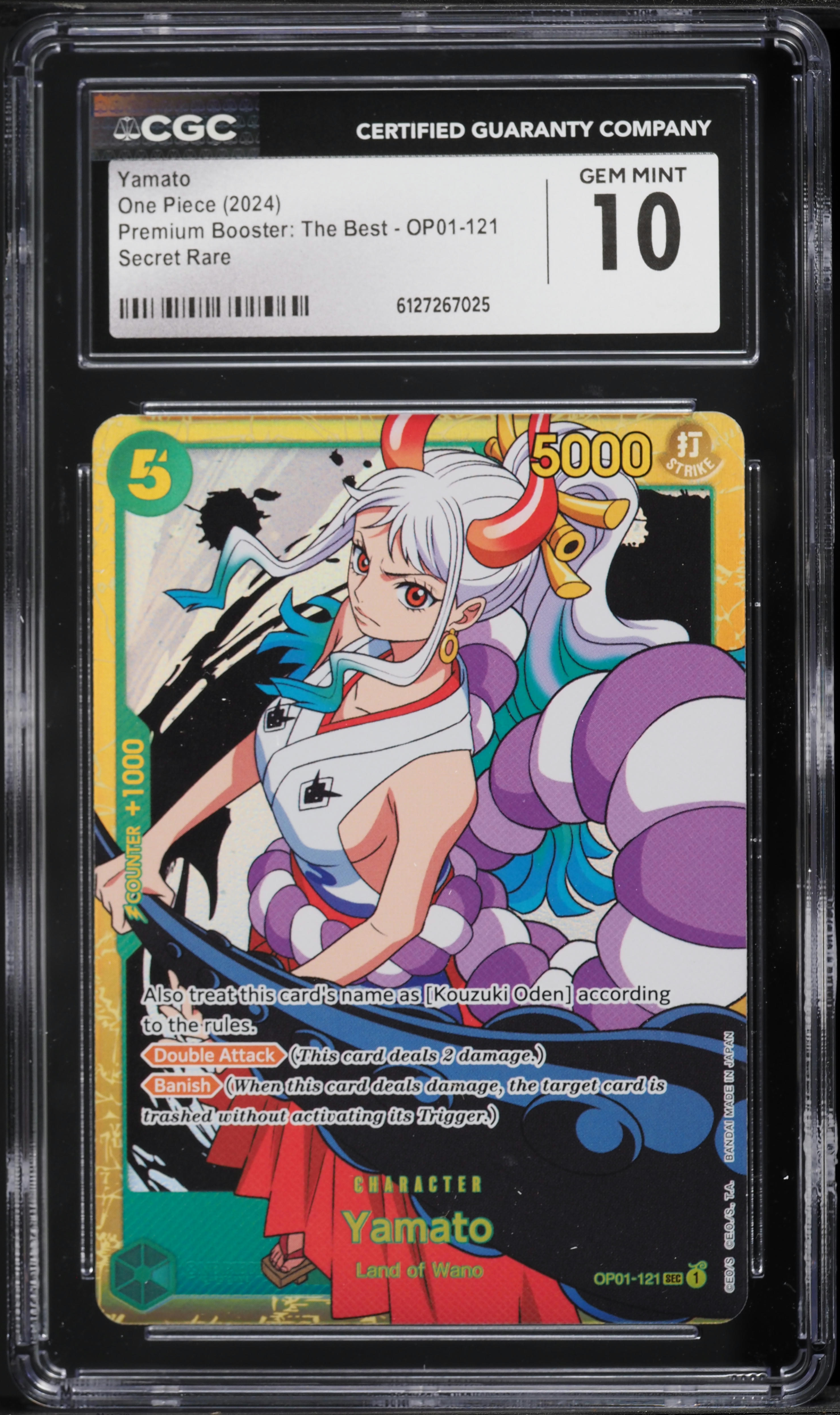 2024 One Piece Premium Booster The Best SEC Yamato #OP01-121 CGC 