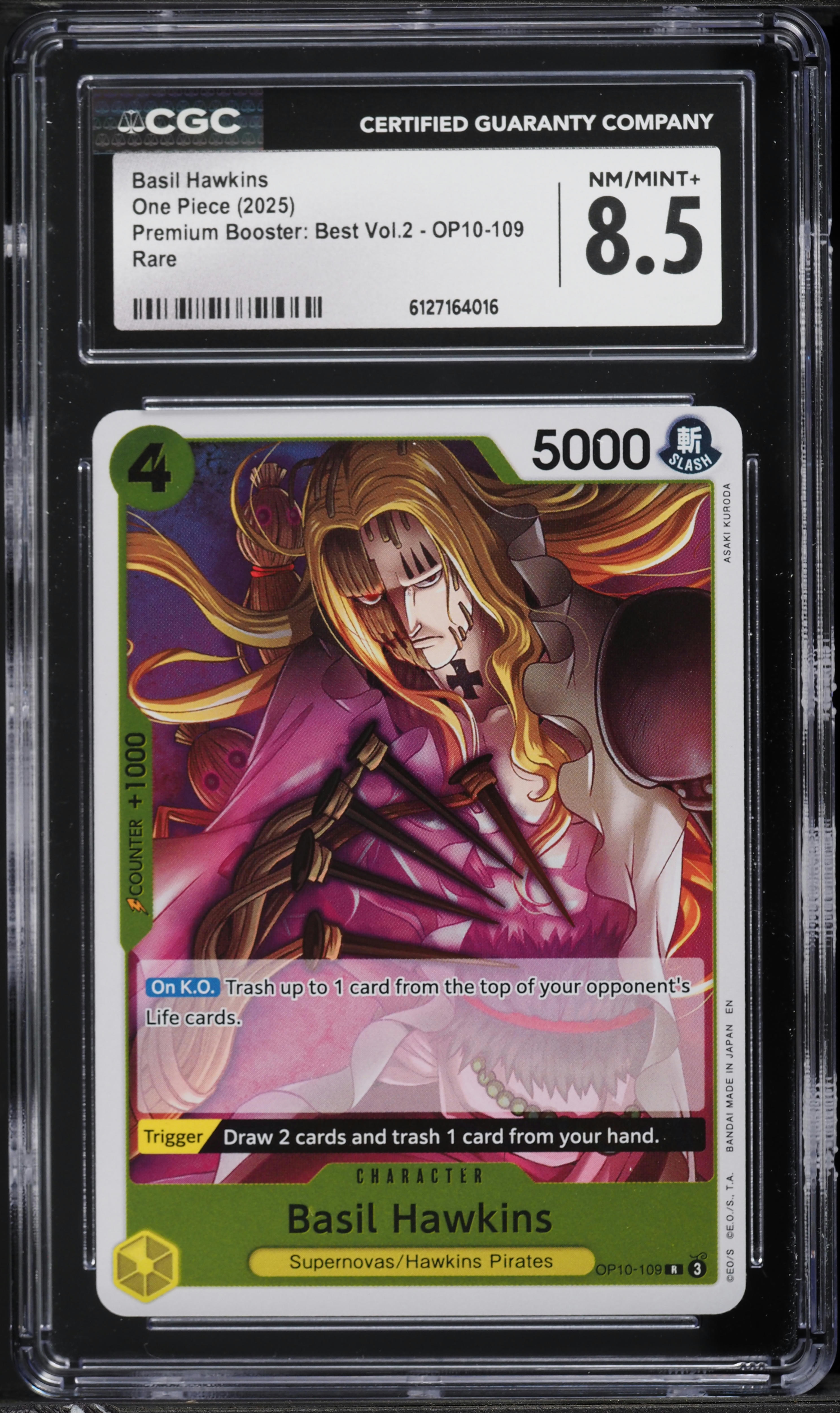 2025 One Piece Premium Booster: Best Vol.2 Basil Hawkins #OP10-109