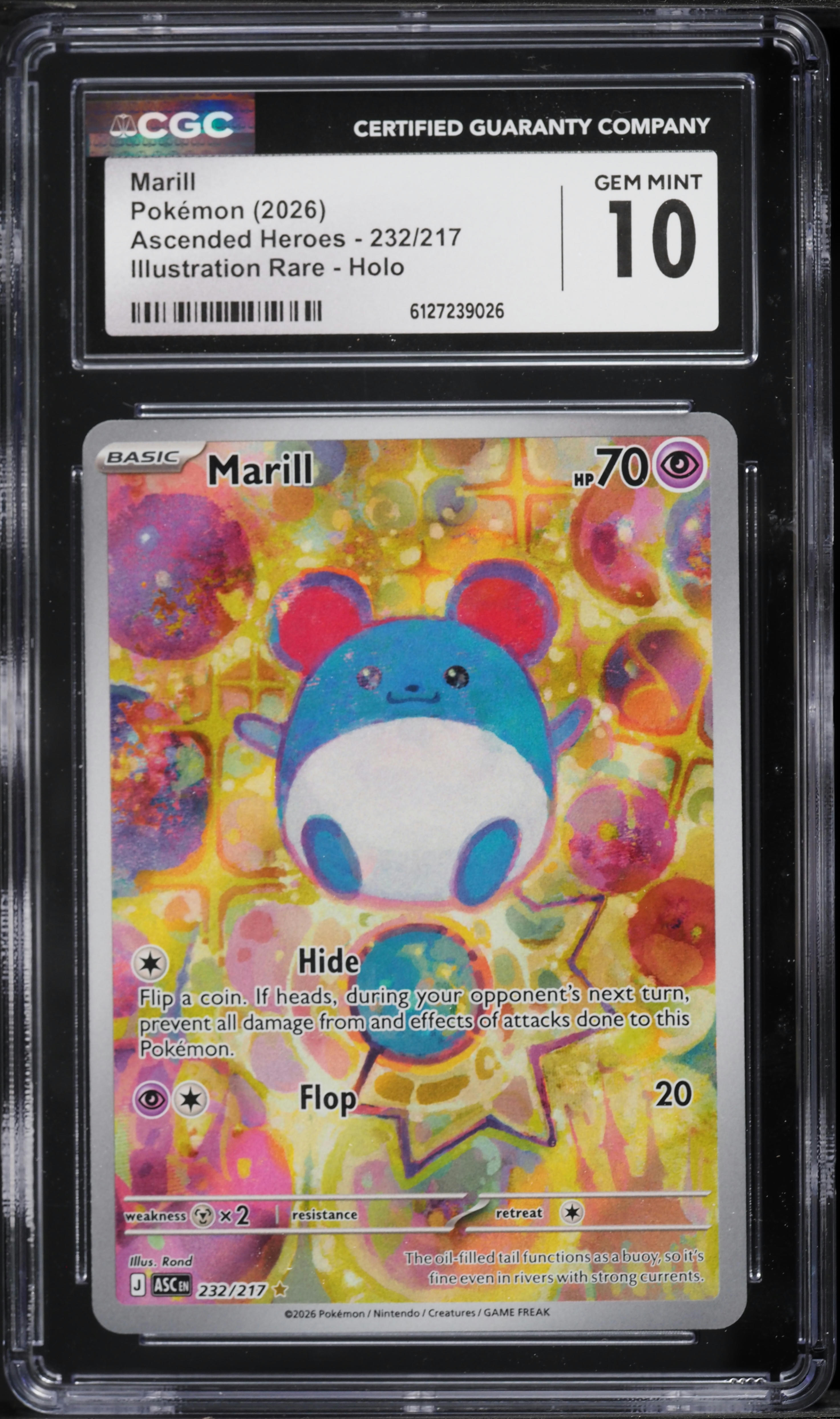 2026 Pokemon Mega Ascended Heroes IR Marill #232 CGC 10 GEM MINT on  Fanatics Collect